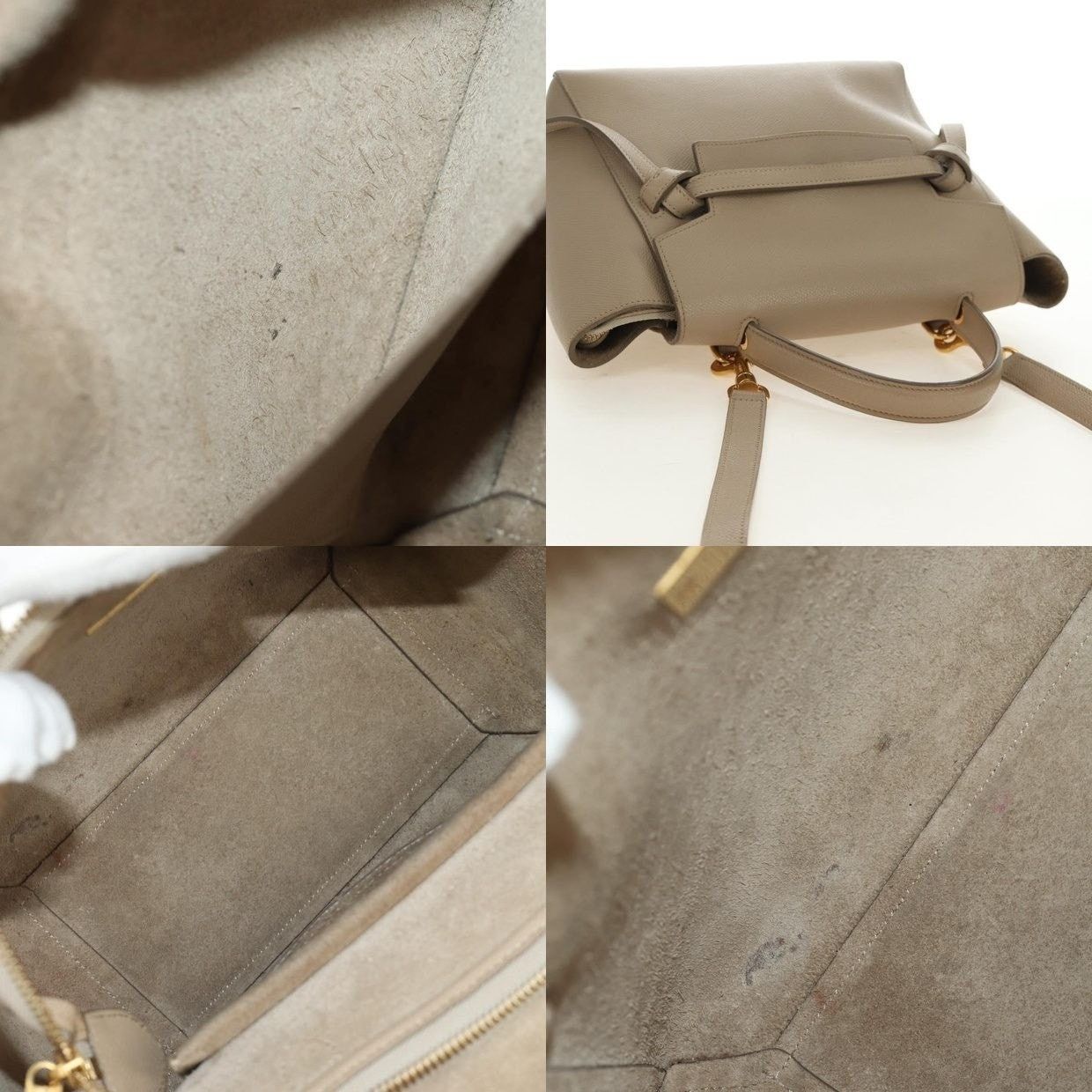 Celine Celine Leather Belt Bag Micro Handbag Beige Size ONE SIZE - 13 Thumbnail