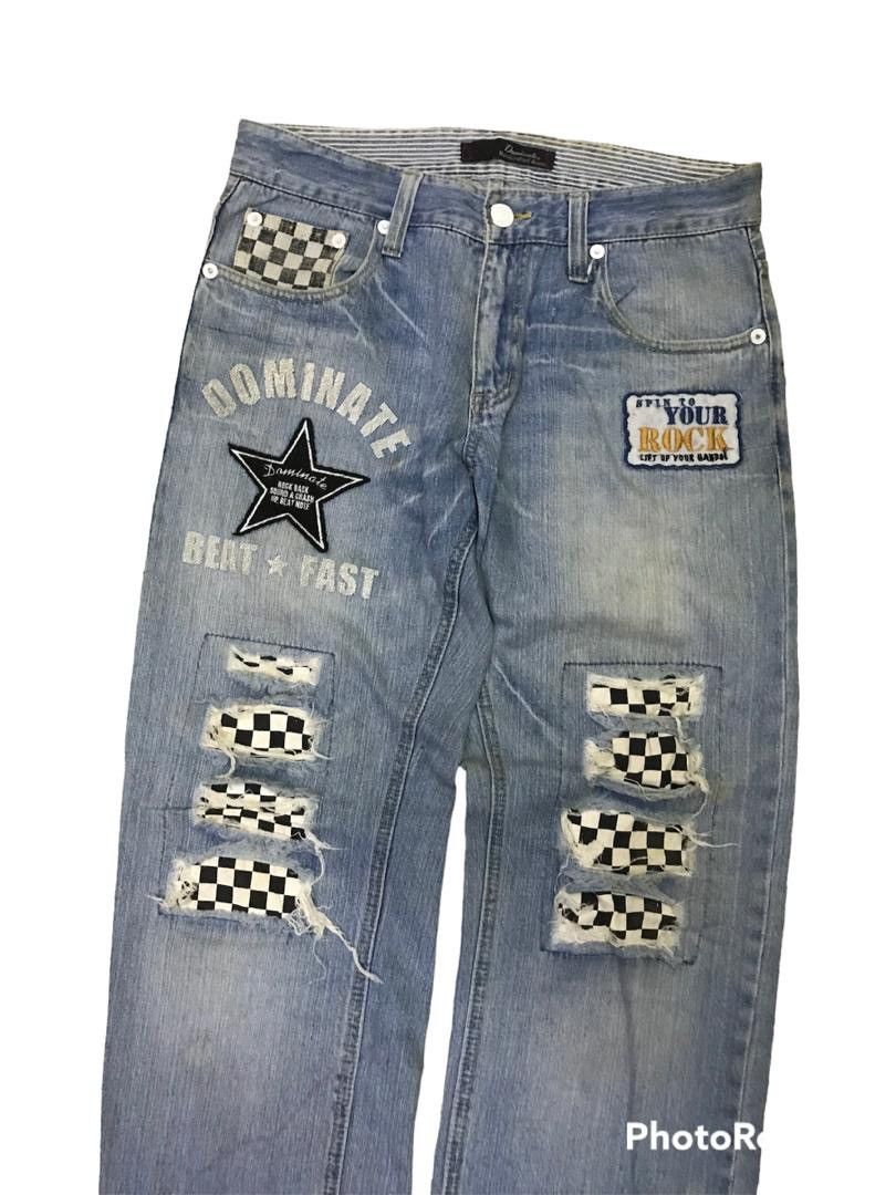 Japanese Brand × Vintage 💥FinalDrop⏰Japanese Brand Distressed Patchwork Daminate Size US 32 / EU 48 - 1 Thumbnail