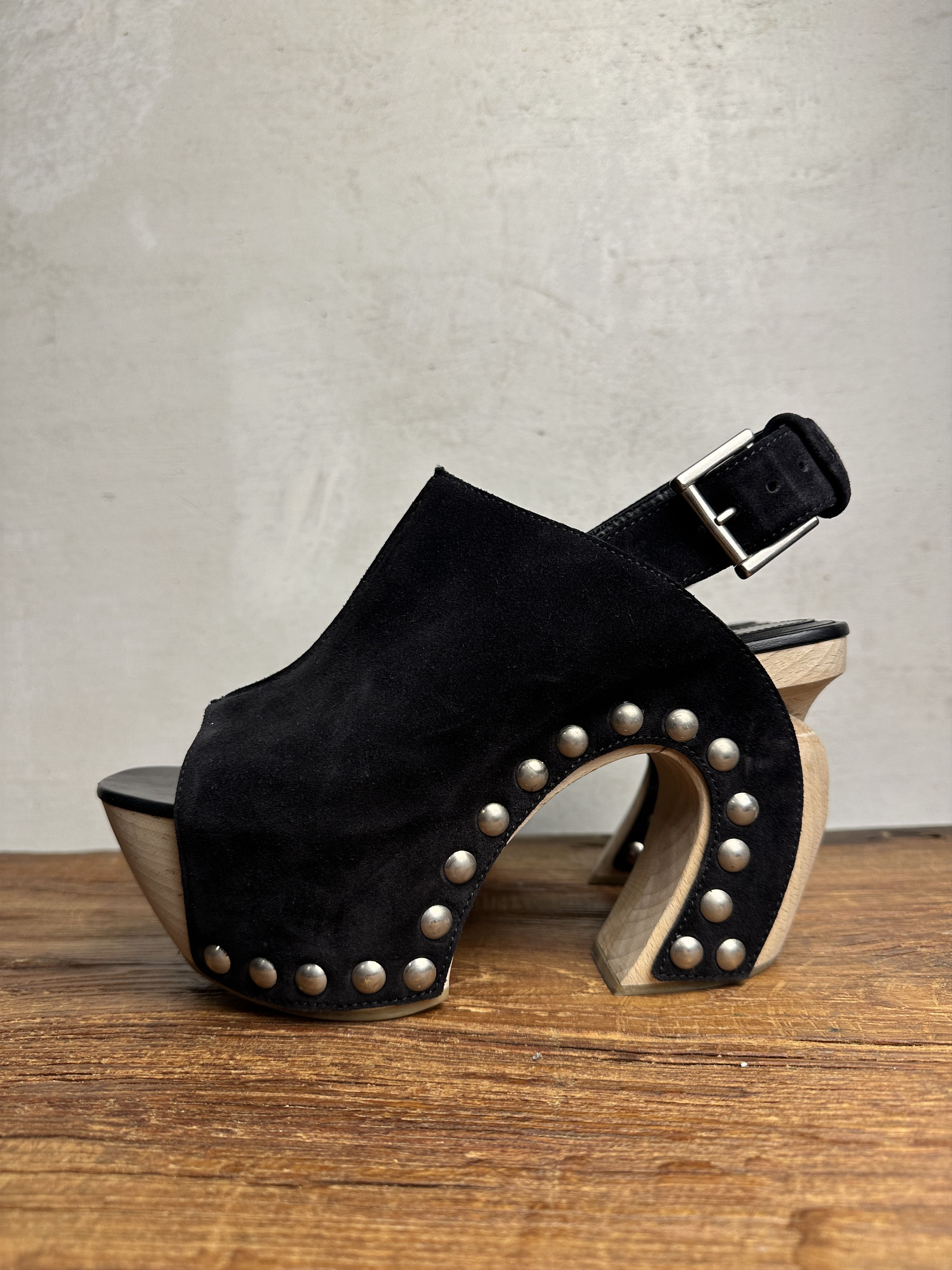 Alexander McQueen Alexander McQueen SS16 Wooden Clogs With Stud Size US 8.5 / IT 38.5 - 1 Thumbnail