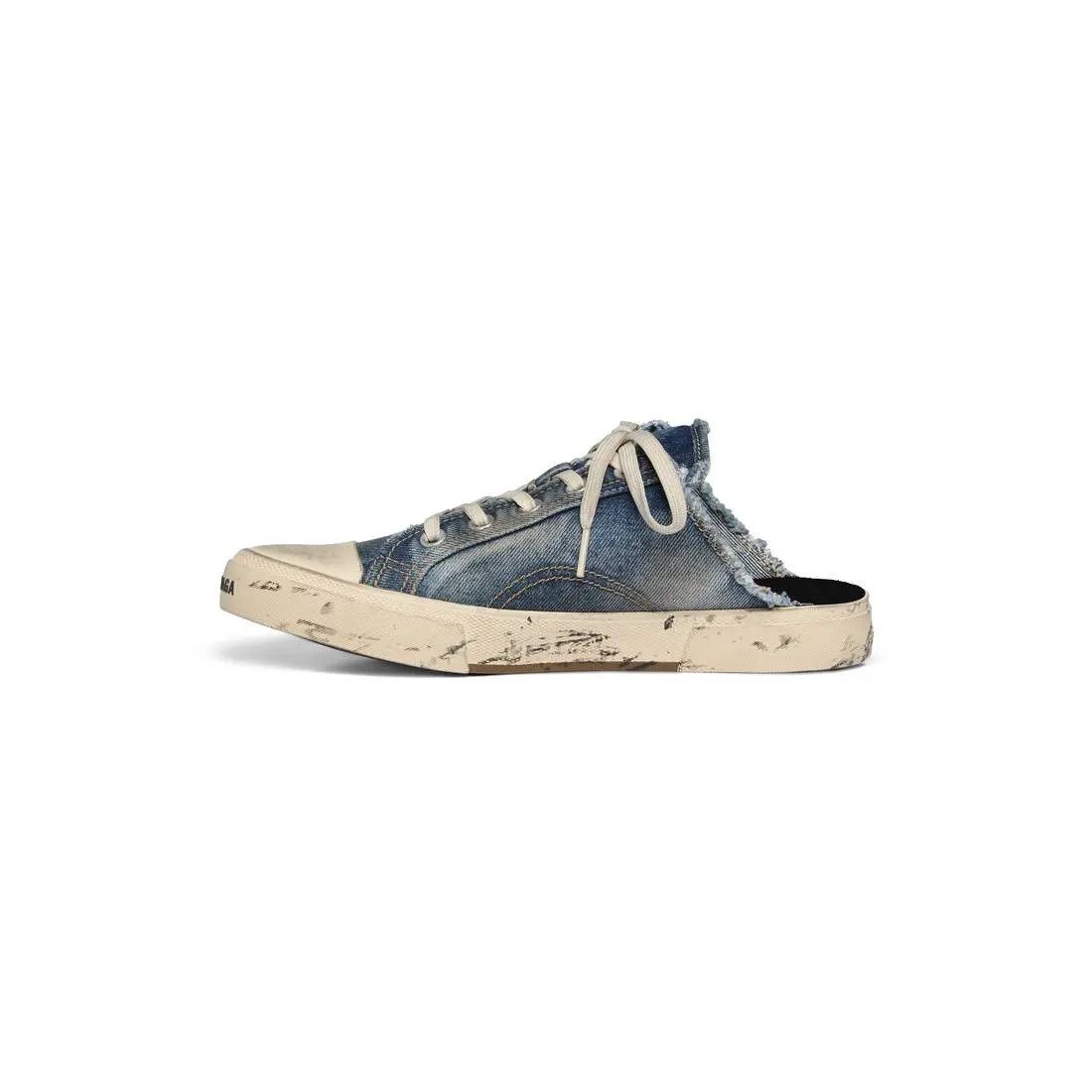 Balenciaga o1s1rm0725 Paris Mules in Blue Size US 14 / EU 47 - 4 Thumbnail