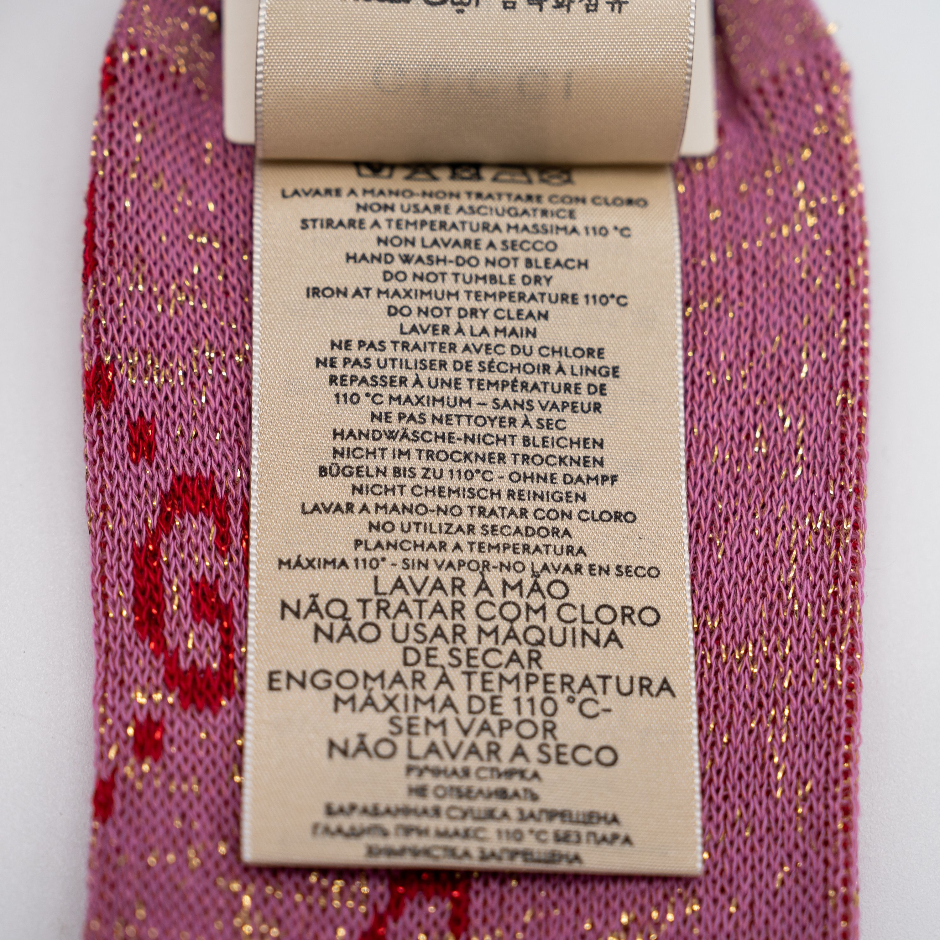Gucci 100% authentic Gucci Cotton GG Glitter Pink Socks Size S Size ONE SIZE - 4 Thumbnail