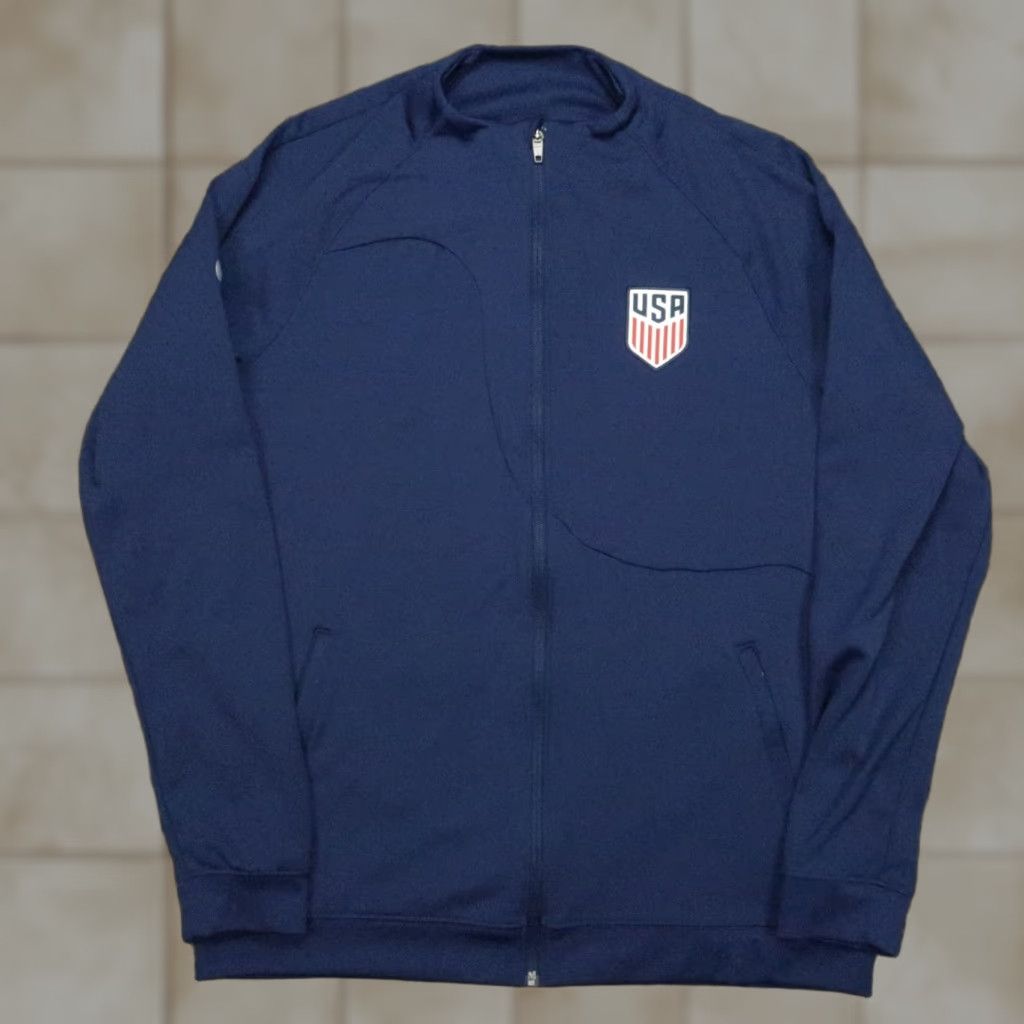 Nike Nike Jacket Mens Medium Blue USA Academy Pro Anthem Full Zip Pockets Soccer Size US M / EU 48-50 / 2 - 1 Thumbnail