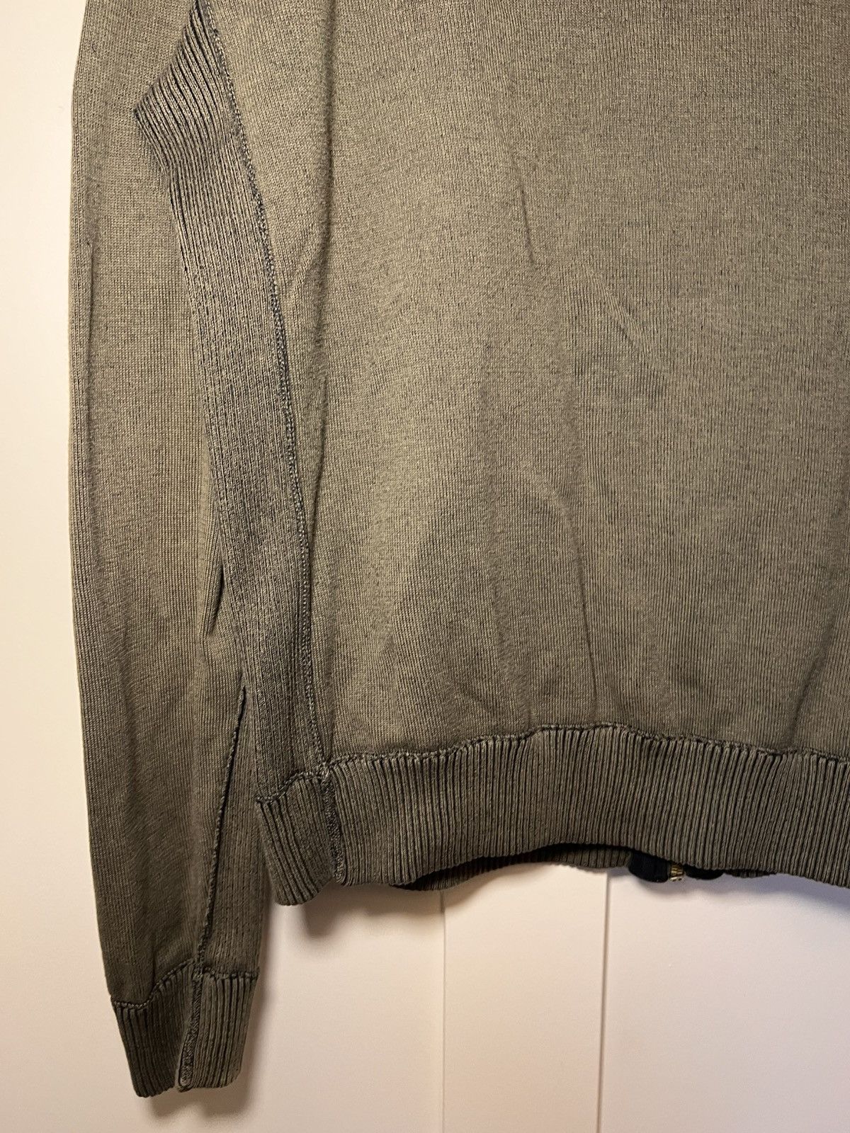 Guess Vintage Guess acid wash knit ribbed zip-up hoodie Size US XL / EU 56 / 4 - 6 Thumbnail