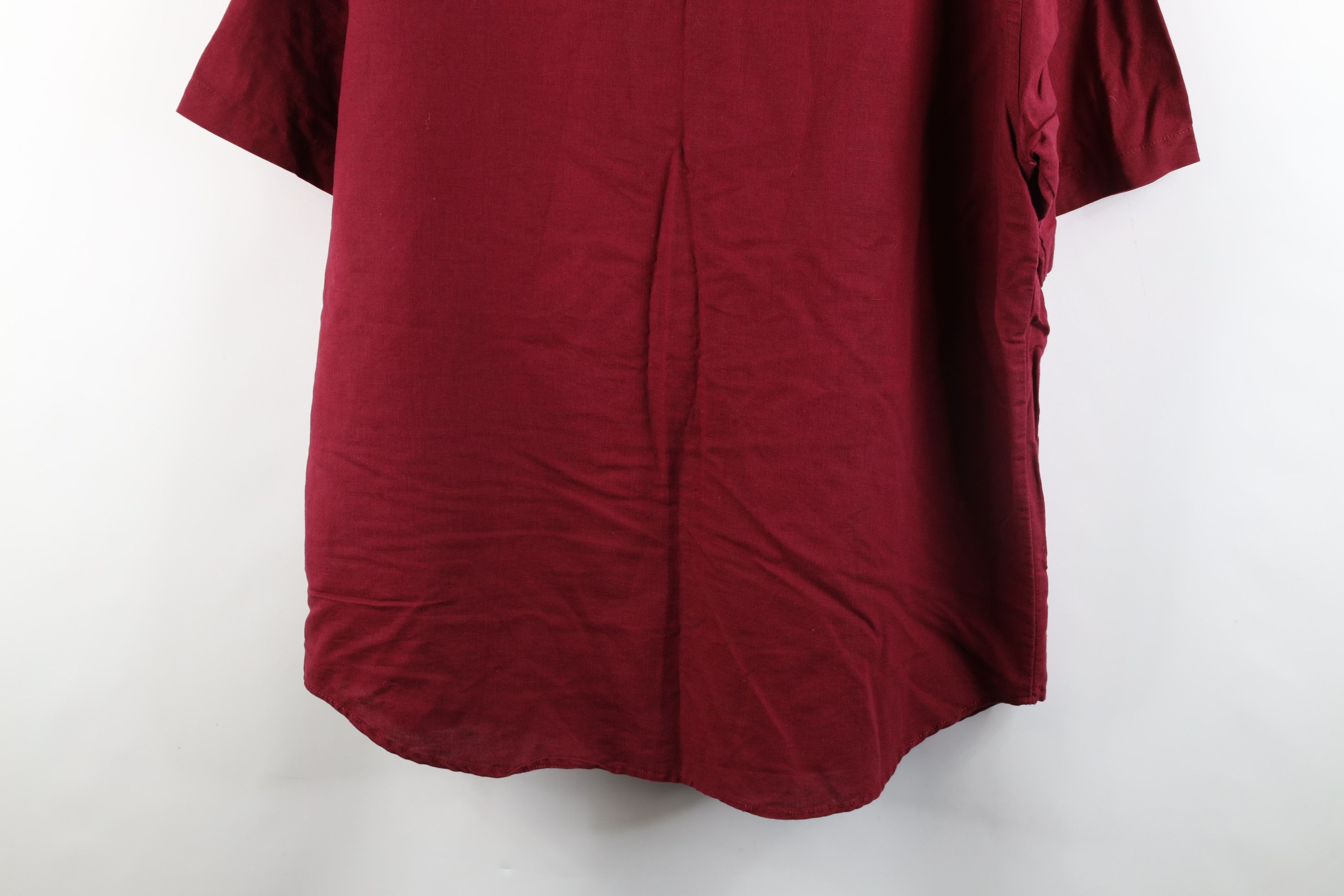 Calvin Klein × Vintage Vintage 90s Calvin Klein Flax Linen Collared Button Shirt Size US L / EU 52-54 / 3 - 15 Thumbnail