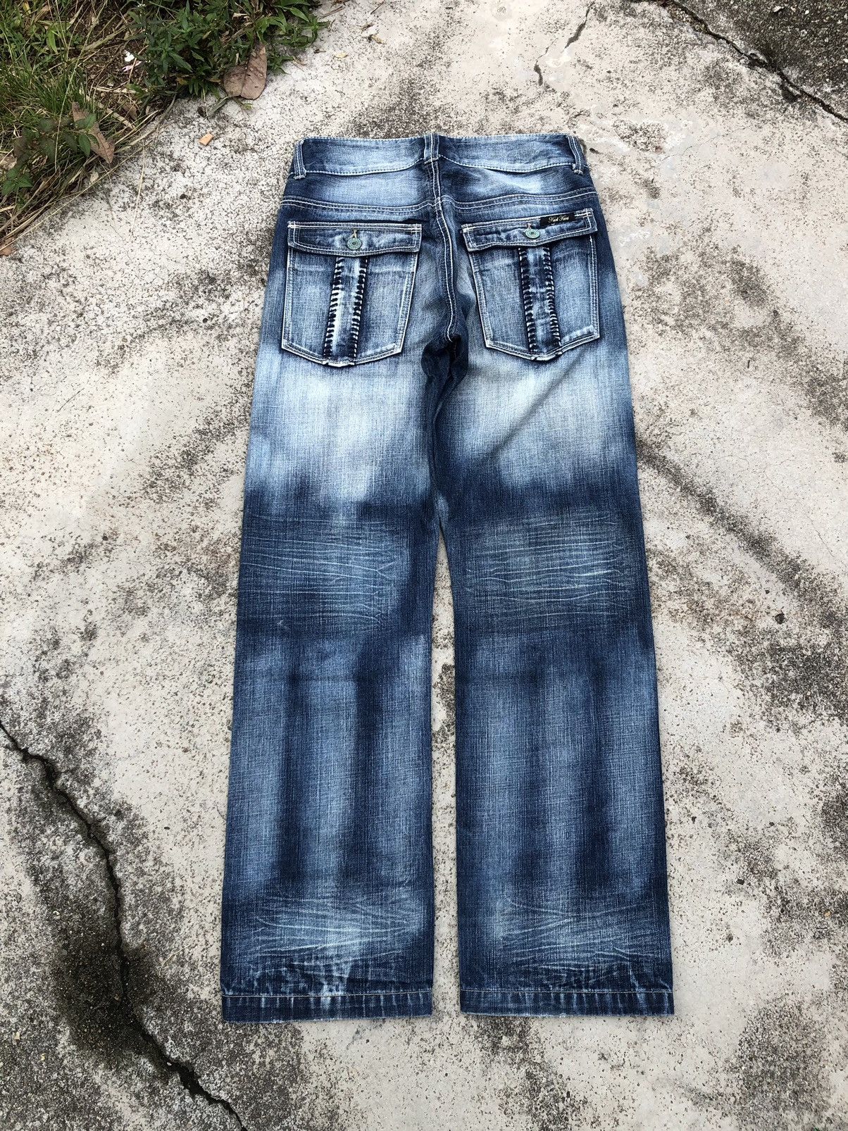 Karl Kani WIDE LEG KARL KANI WASHED BLUE JEANS Size US 31 - 6 Thumbnail