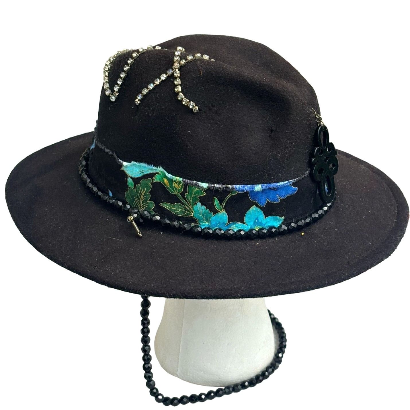 Other Black & Blue Feather Fedora Hat Size ONE SIZE - 2 Thumbnail