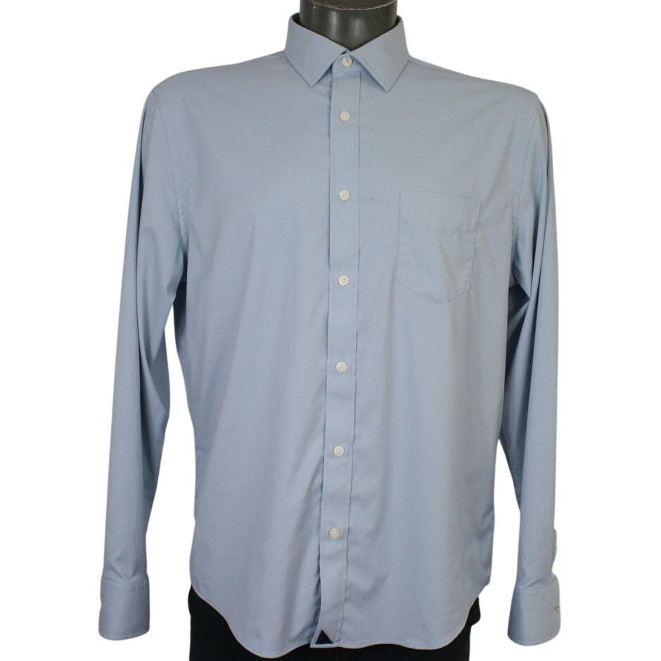 UNTUCKit UNTUCKit Gironde Shirt Mens Large Blue Stretch Button Up Size US L / EU 52-54 / 3 - 1 Thumbnail