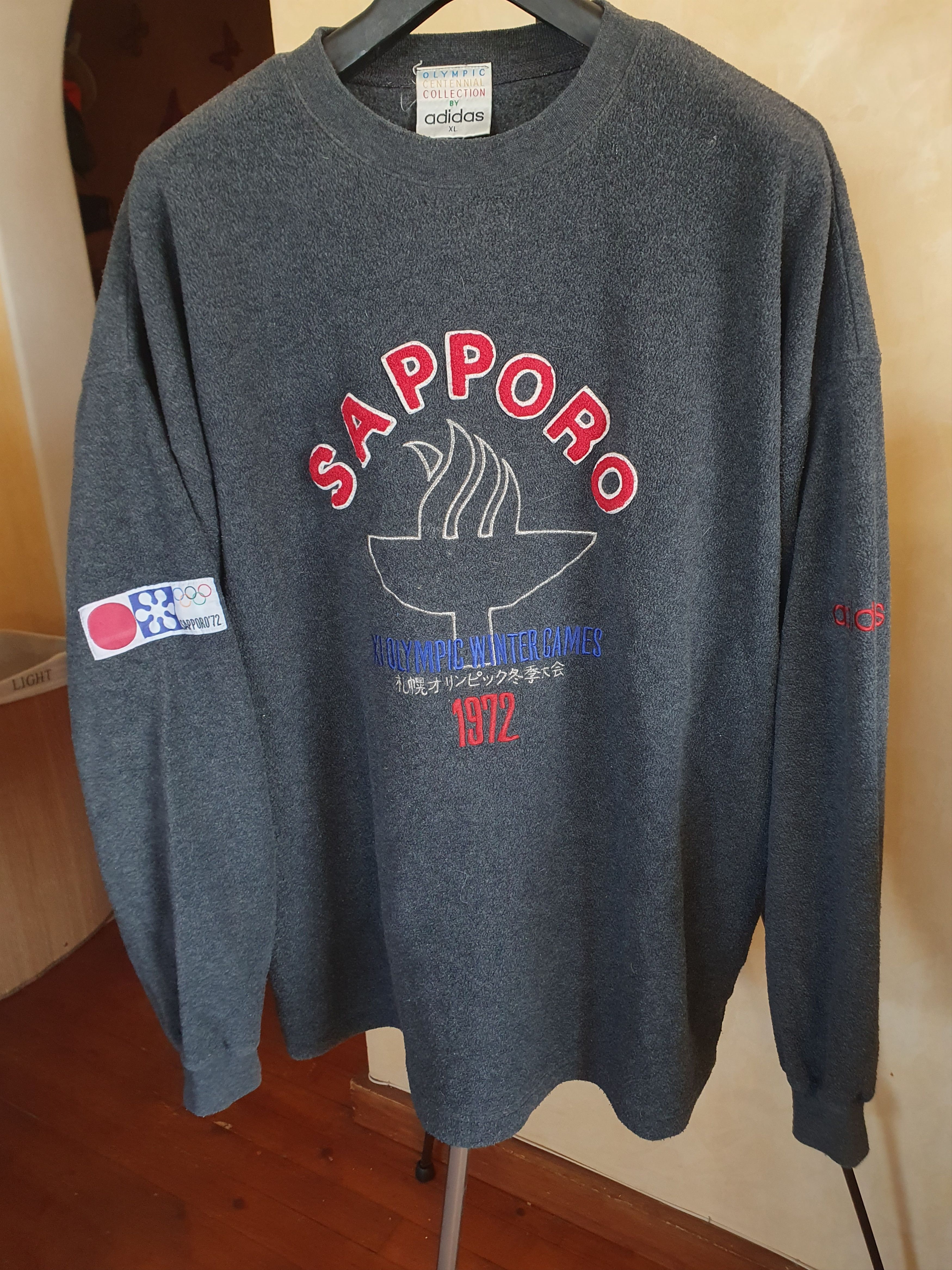 Adidas × Japanese Brand × Vintage Adidas Sapporo XI Olimpic Winter Games 1972 Vintage Fleece Size US XL / EU 56 / 4 - 11 Thumbnail