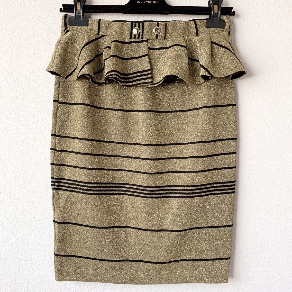 Patrizia Pepe Glitter skirt with peplum belt Italy barbiecore Y2K Size 26" / US 2 / IT 38 - 20 Thumbnail
