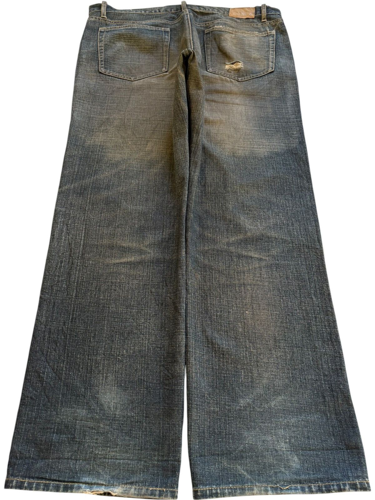 Japanese Brand Vintage Japanese Brand Rusty Mud Wash Distress Baggy Jeans Size US 40 / EU 56 - 2 Thumbnail