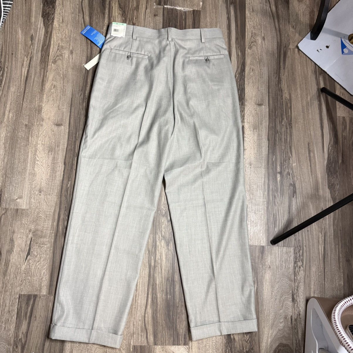 Perry Ellis Perry Ellis Light Gray Pleated Dress Pants Size US 34 / EU 50 - 7 Thumbnail