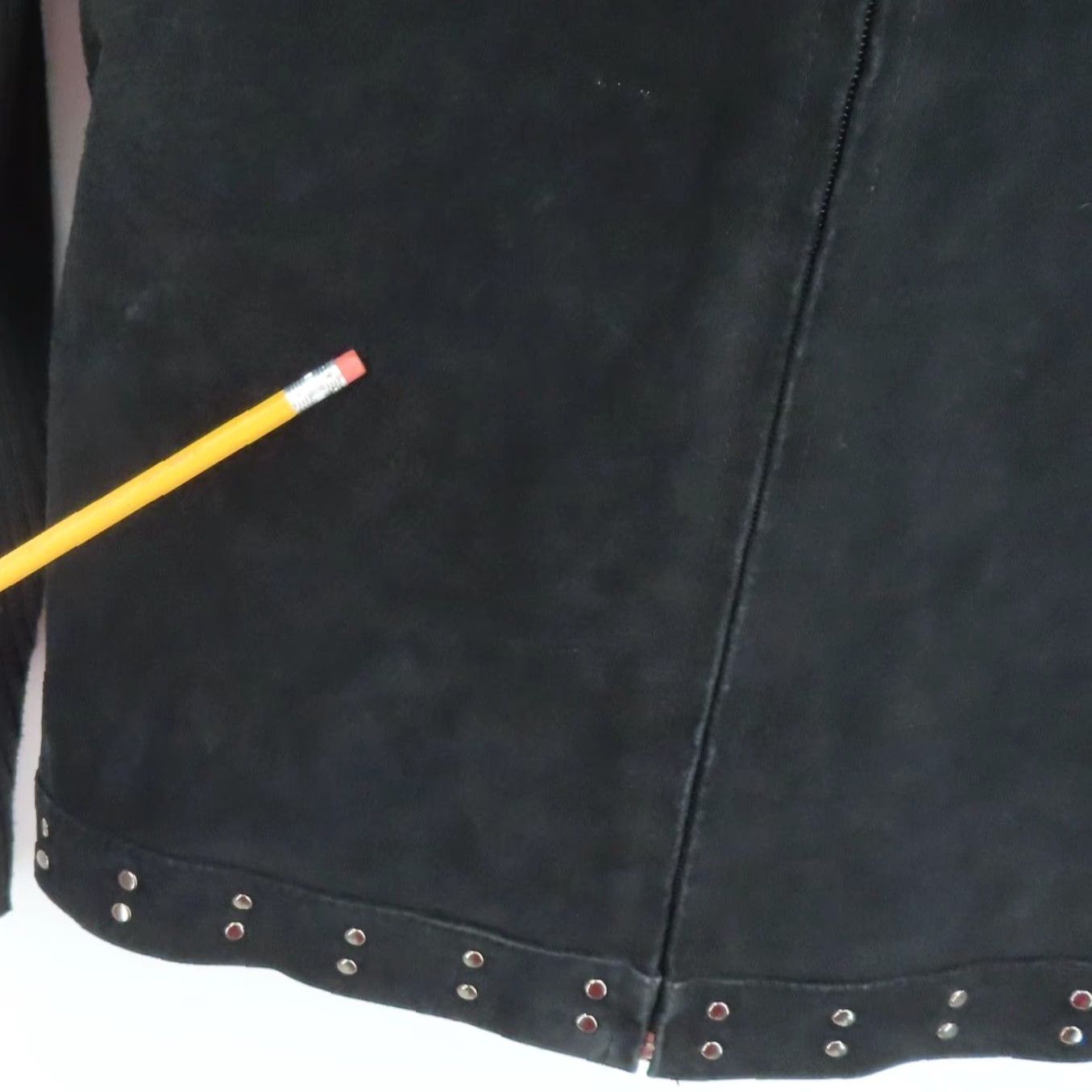 Vintage VINTAGE Escapade Jacket Women L Black Leather Knit Light Zippered Coat Size L / US 10 / IT 46 - 5 Thumbnail