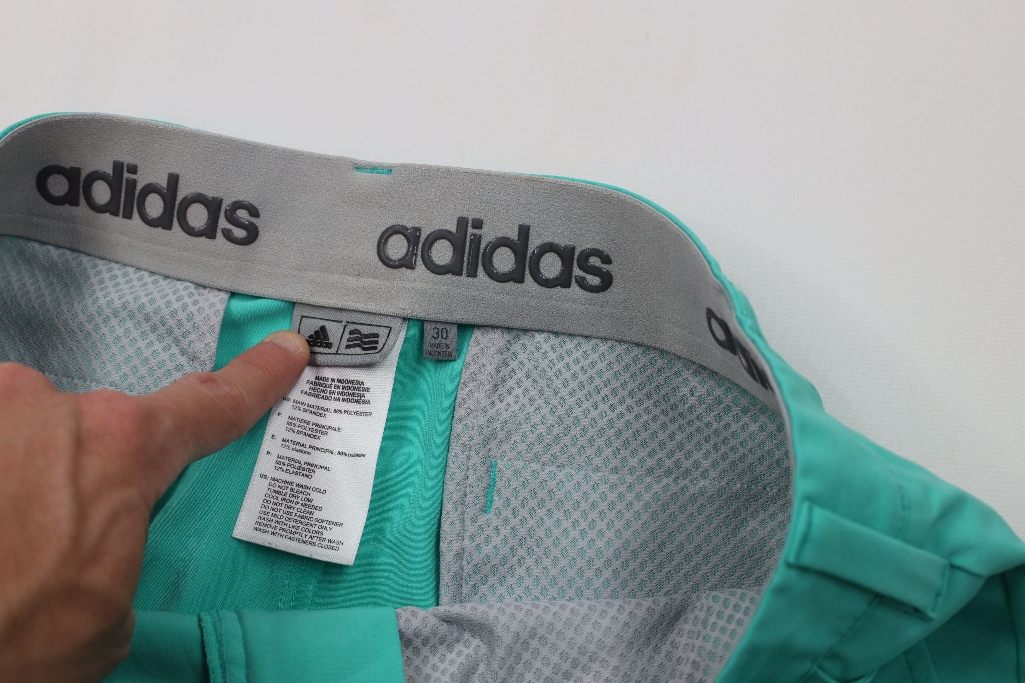 Adidas Adidas Golf Stretch Flat Front Golfing Chino Shorts Teal Size US 30 / EU 46 - 7 Thumbnail