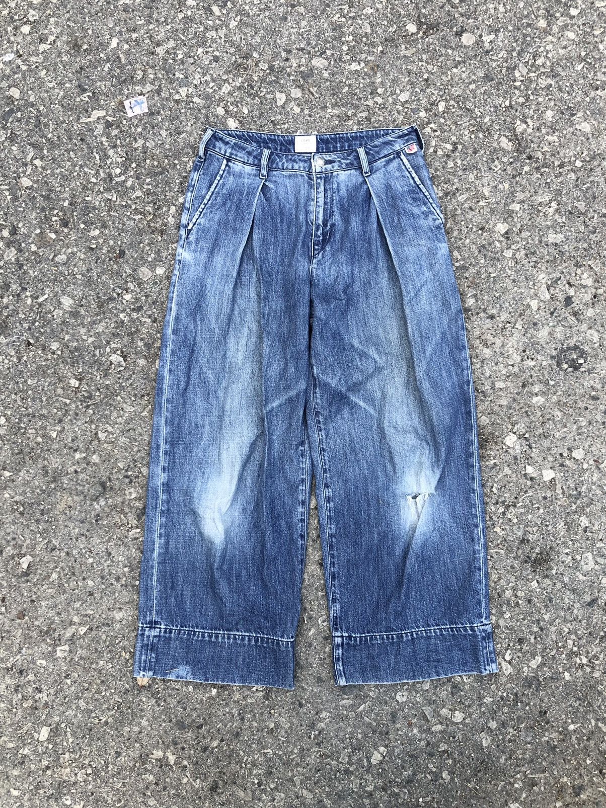 Japanese Brand SUPER BAGGY⚡️⚡️COEN JAPAN DISTRESSED JEANS Size US 28 / EU 44 - 1 Thumbnail
