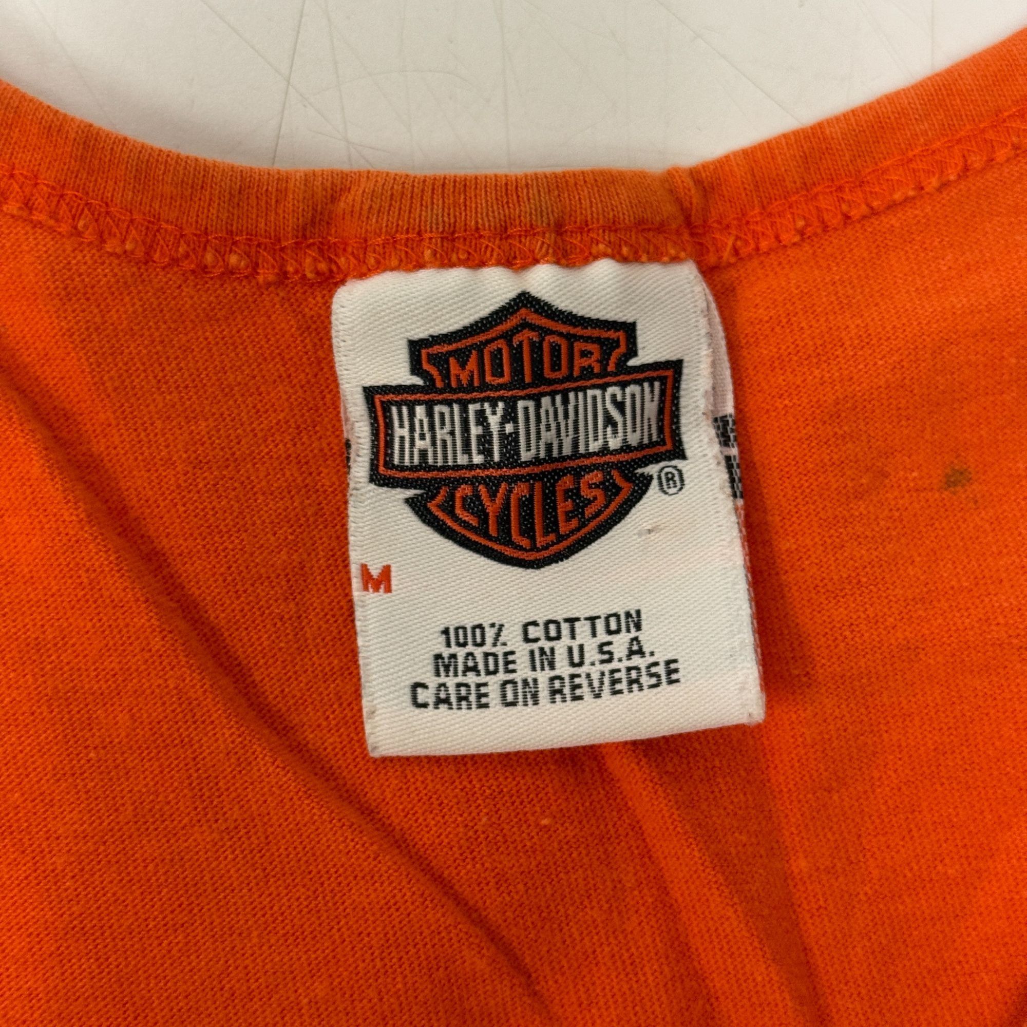 Harley Davidson Motorcycle Tank Top Round Rock TEXAS Front Back Muscle Shirt Size US M / EU 48-50 / 2 - 6 Thumbnail