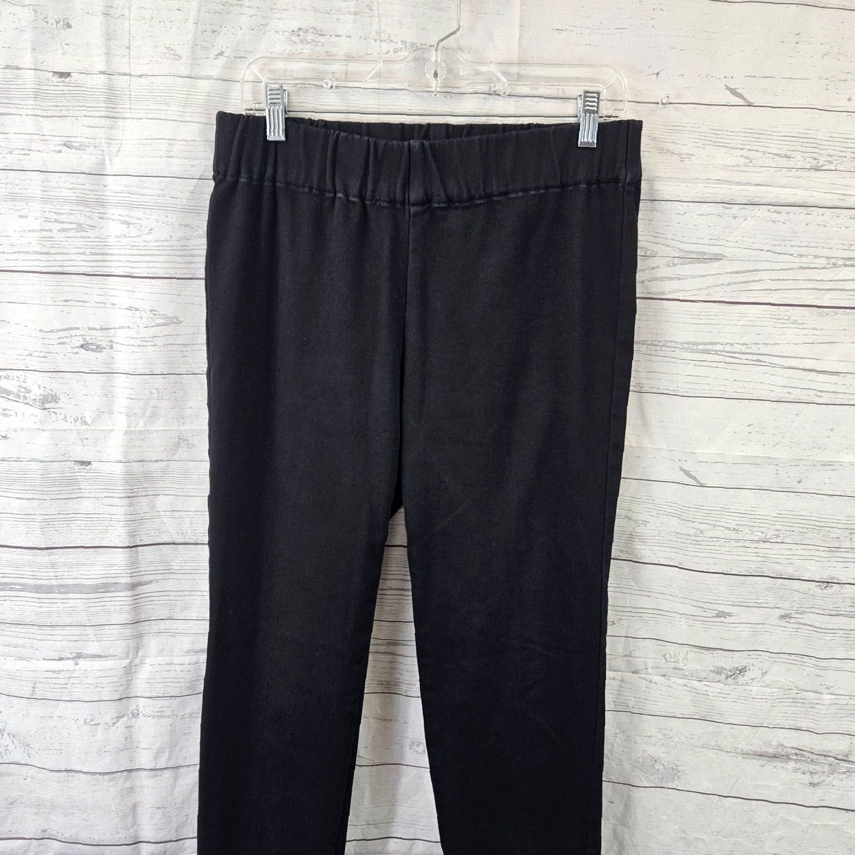 Soft Surroundings Soft Surroundings Pants Womens Pull On M Black Cotton Blend Mid Rise 15" Waist 29.5" Inseam 10.5" Mens? Size 32" / US 10 / IT 46 - 2 Thumbnail