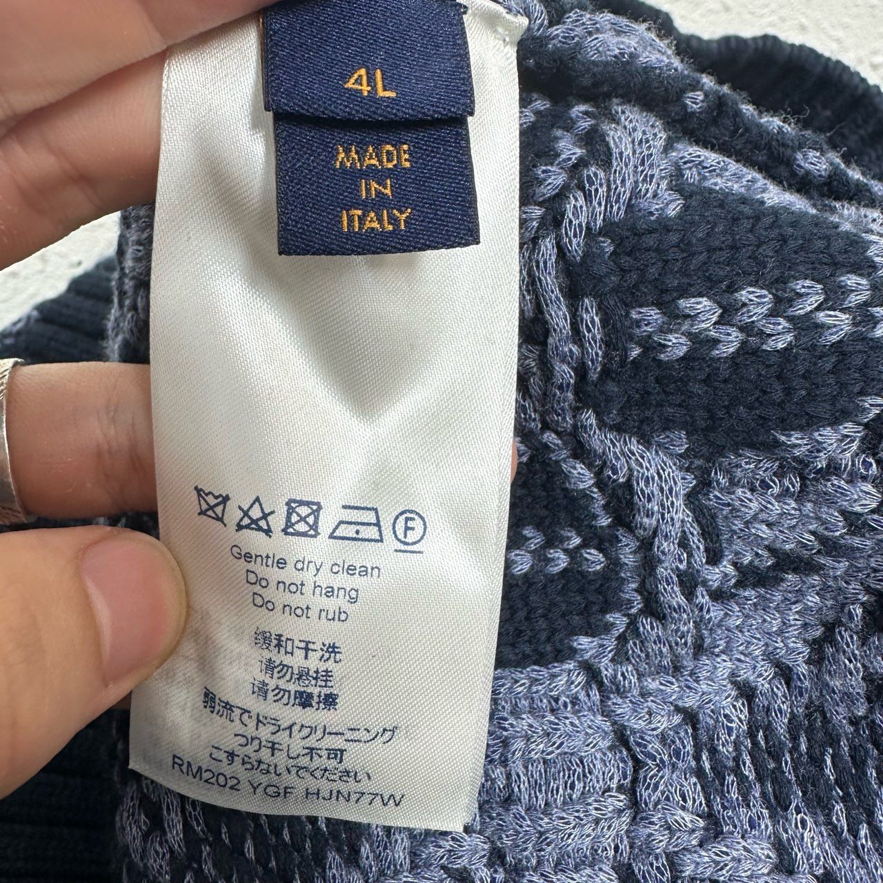 Louis Vuitton LOUIS VUITTON LV THREE-FLOM KNITTED MULTI-INDICATED SWEATER Size US XXL / EU 58 / 5 - 4 Thumbnail