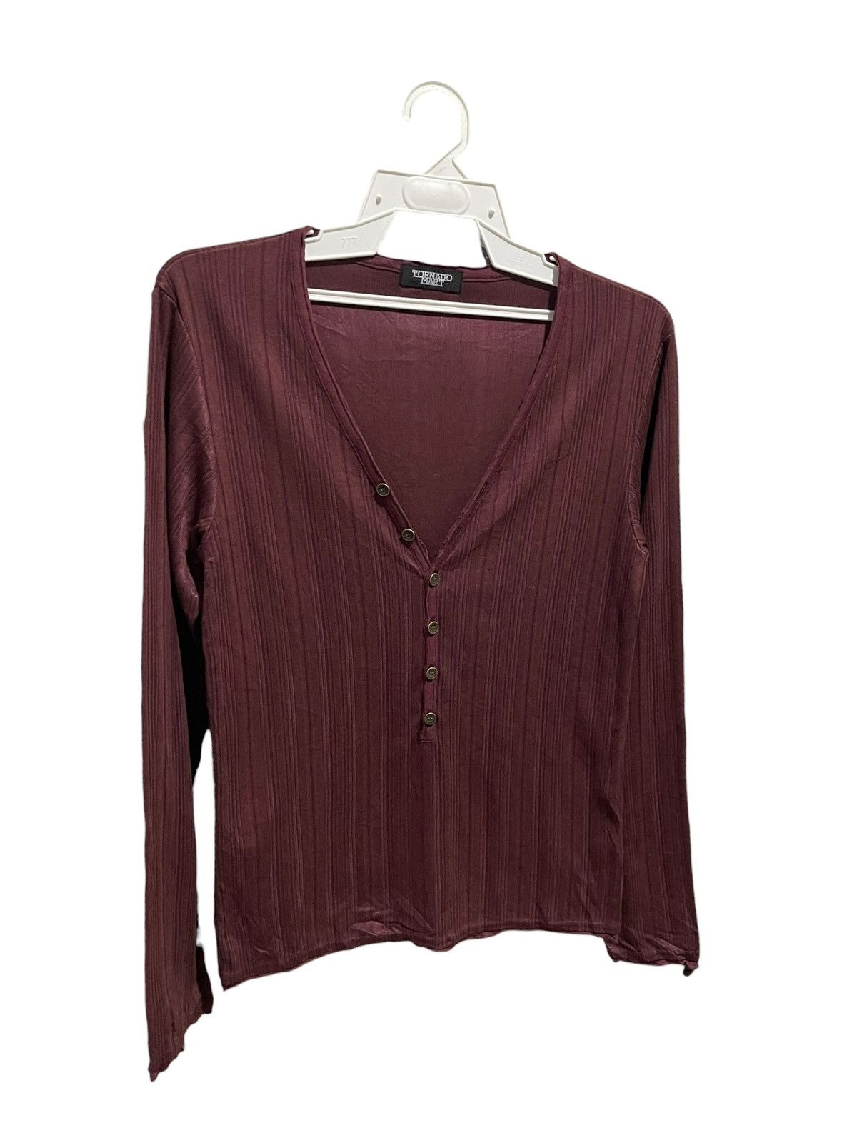 Tornado Mart Tornado Mart V Neck Longsleeve Shirts Size S / US 4 / IT 40 - 5 Thumbnail
