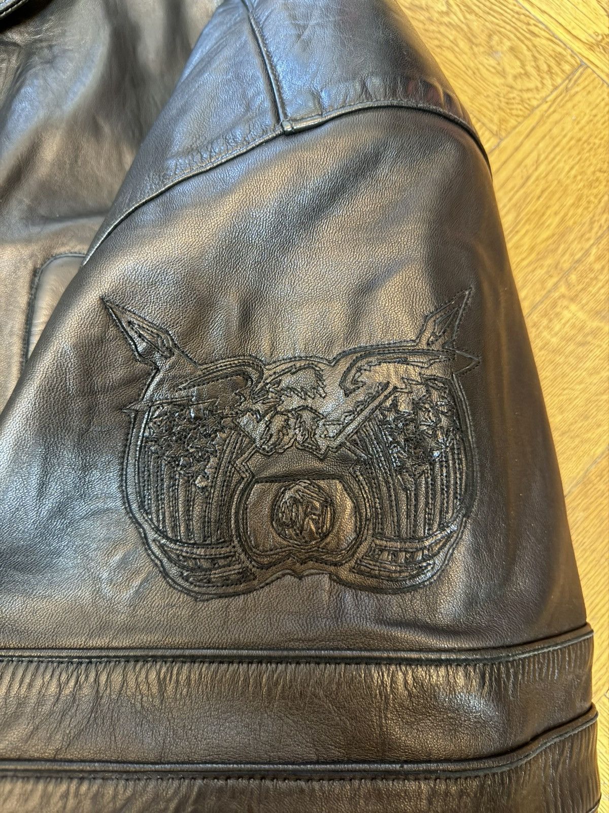 Jeff Hamilton Vintage Jeff Hamilton x NBA conference leather jacket Size US XXL / EU 58 / 5 - 6 Thumbnail