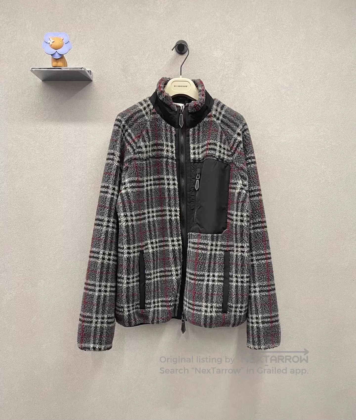 Burberry Plaid Fleece Zip-Up Jacket - Multi, Size M. Size US M / EU 48-50 / 2 - 1 Thumbnail