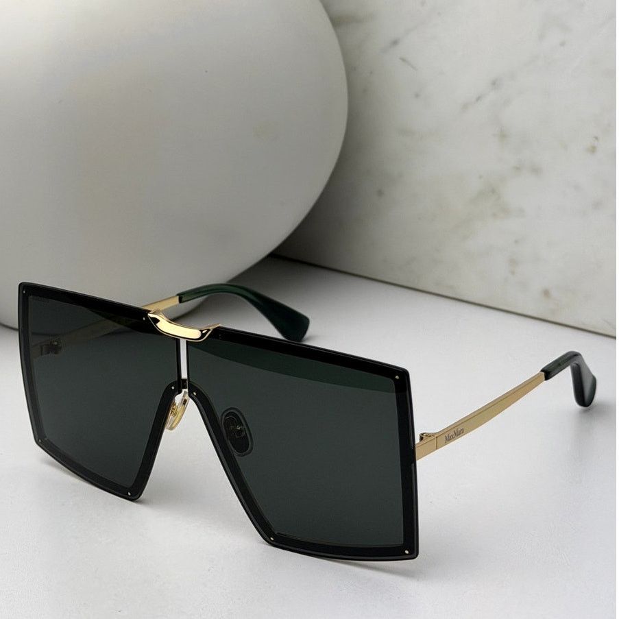Max Mara NEW Max Mara MM0117 Oversized Sunglasses in Gold Green Size ONE SIZE - 1 Thumbnail