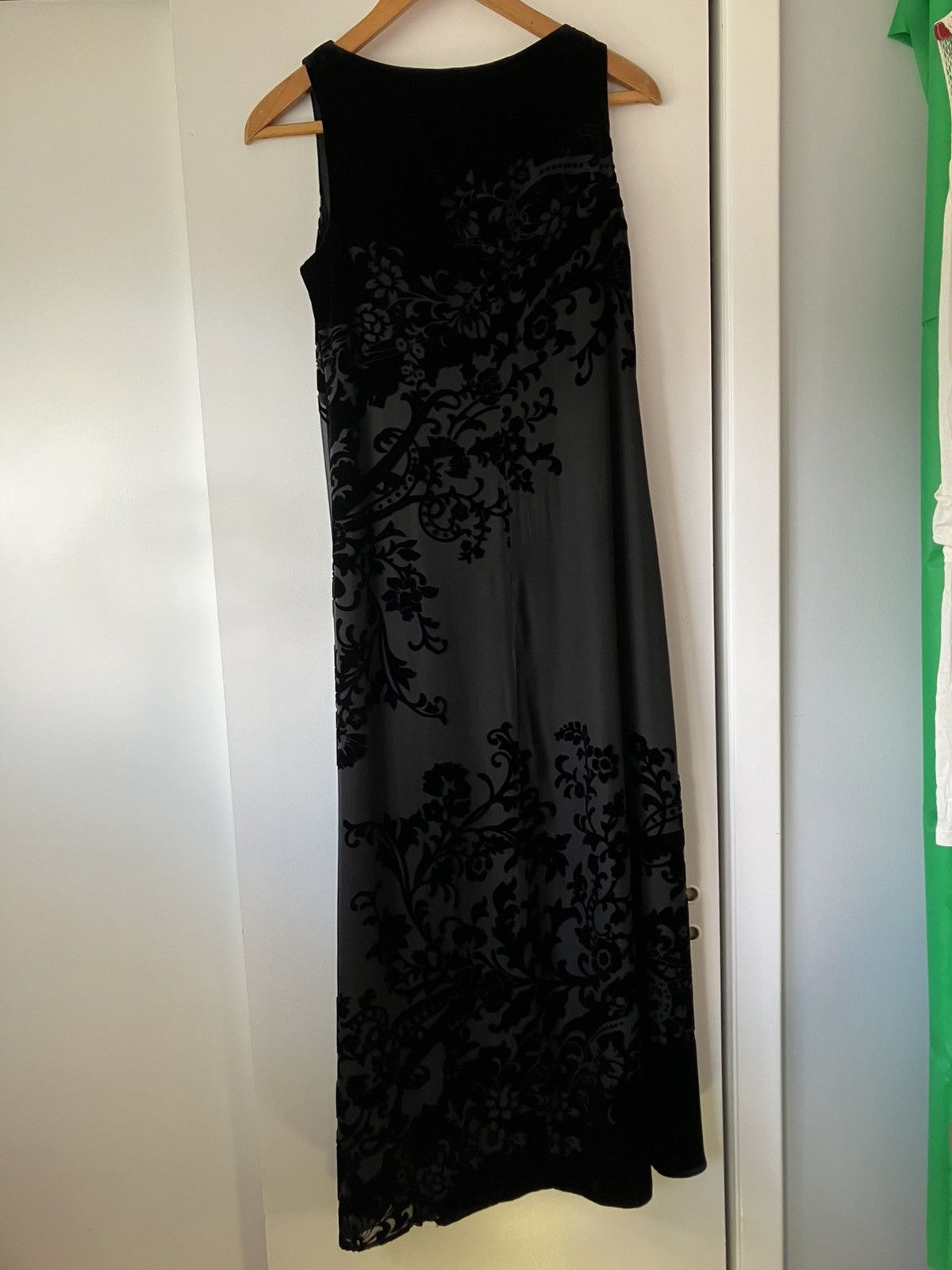 Ralph Lauren Lauren Ralph Lauren Black Burnout Velvet Long Evening Dress Size XL / US 12-14 / IT 48-50 - 5 Thumbnail