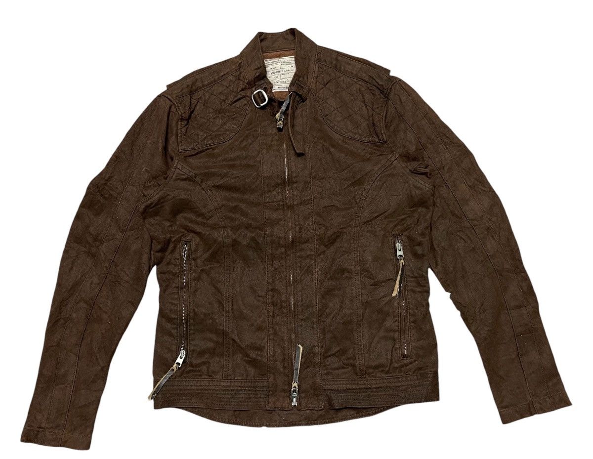 Edwin × Japanese Brand 90s EDWIN BIKERS JACKET RARE DESIGN NICELY FADED Size US M / EU 48-50 / 2 - 2 Thumbnail