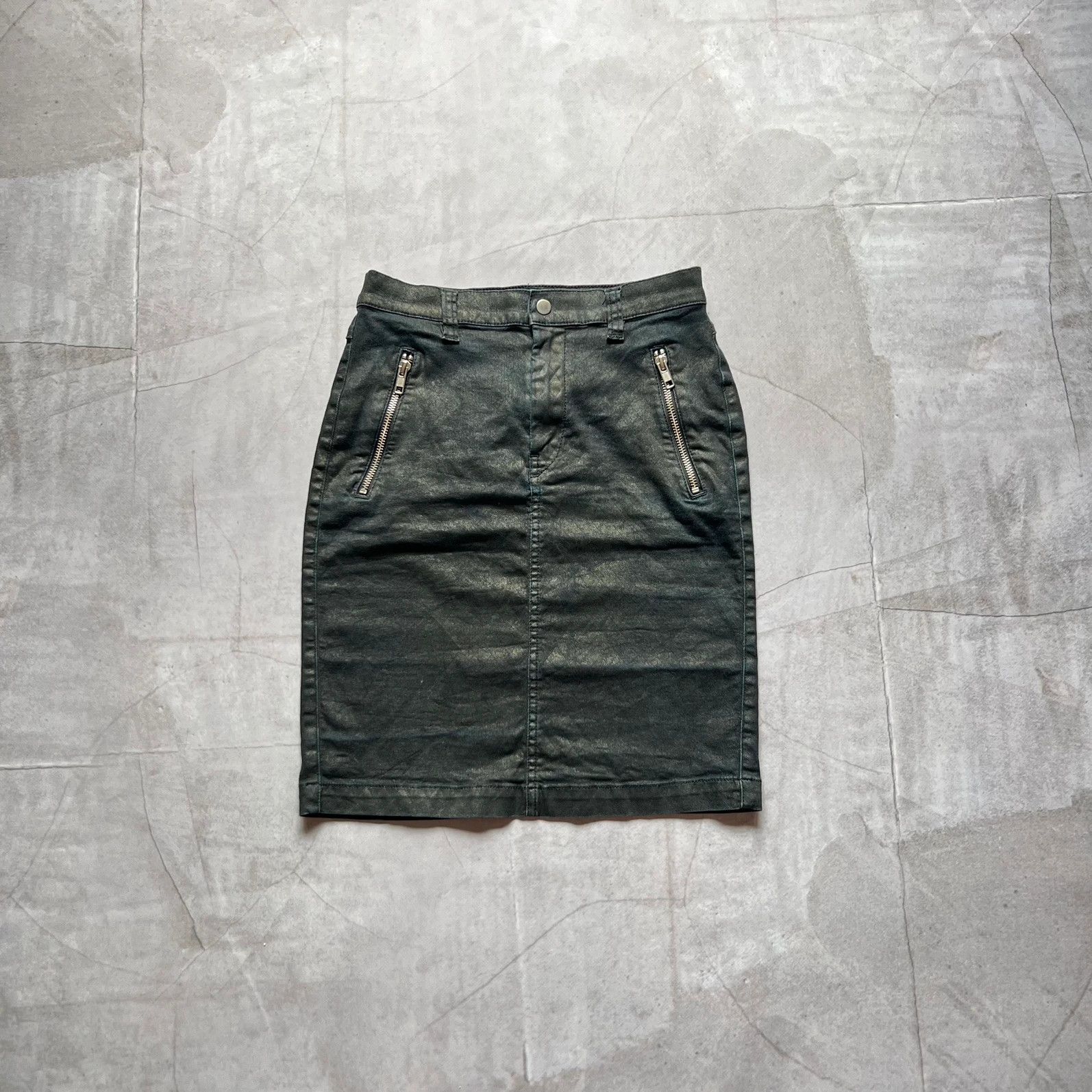 Diesel vintage 00s Diesel Skirt High Waist Knee avant garde Y2K Size 30" / US 8 / IT 44 - 1 Thumbnail