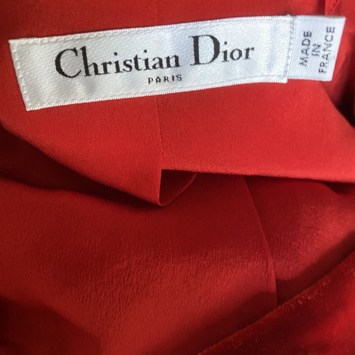 Dior Pre Fall 2017 Red Velour Dress Size S / US 4 / IT 40 - 10 Thumbnail