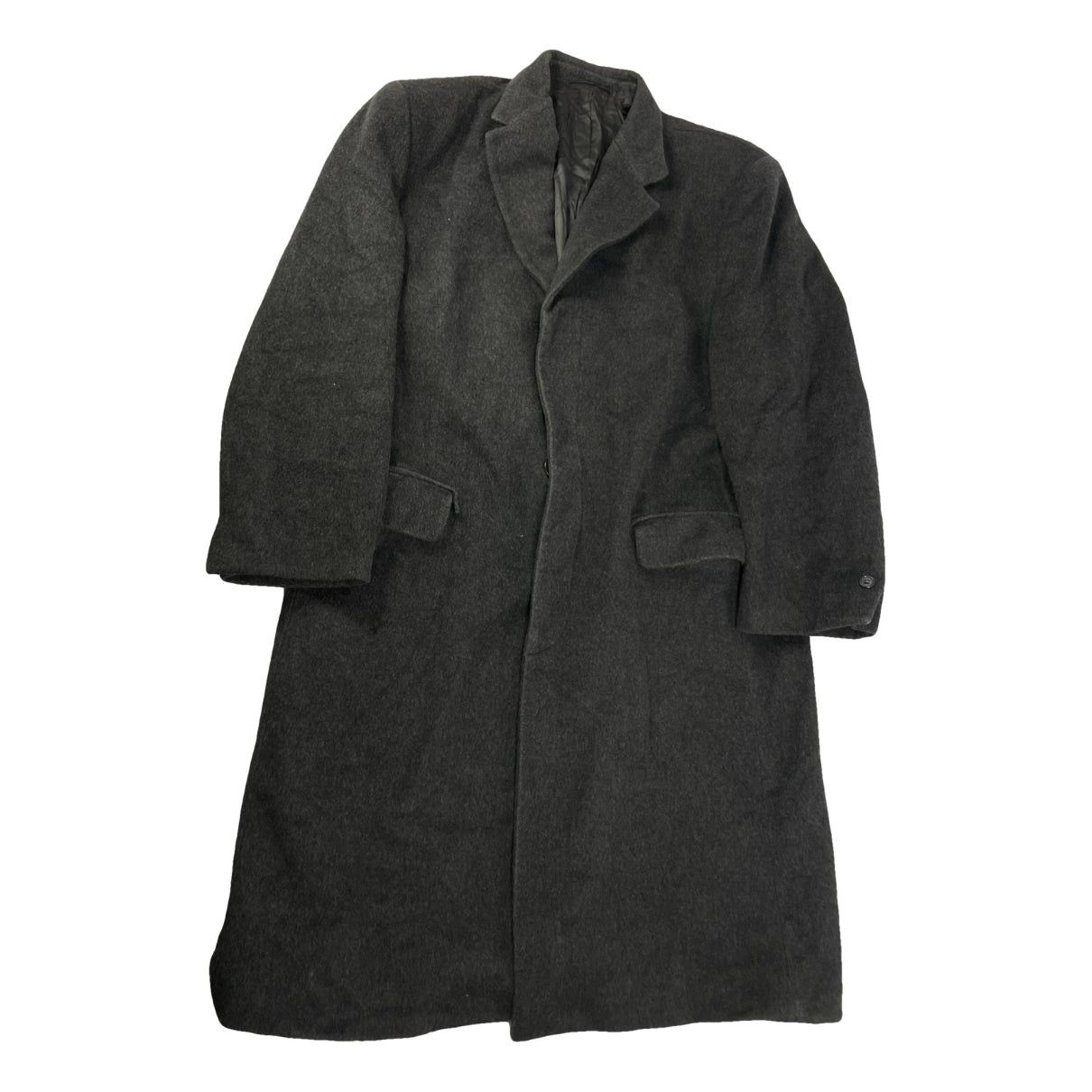 Yves Saint Laurent Black Wool Coat Size L / US 10 / IT 46 - 1 Thumbnail
