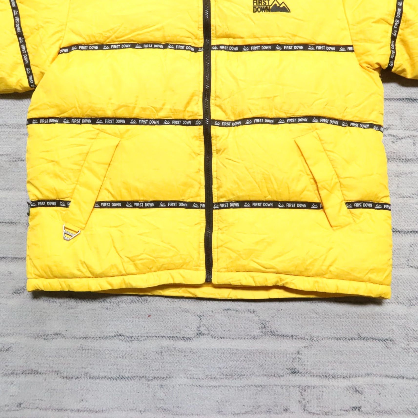 Vintage Vintage First Down Puffer Jacket Men's M Yellow 90s Logo Han? Size US M / EU 48-50 / 2 - 3 Thumbnail