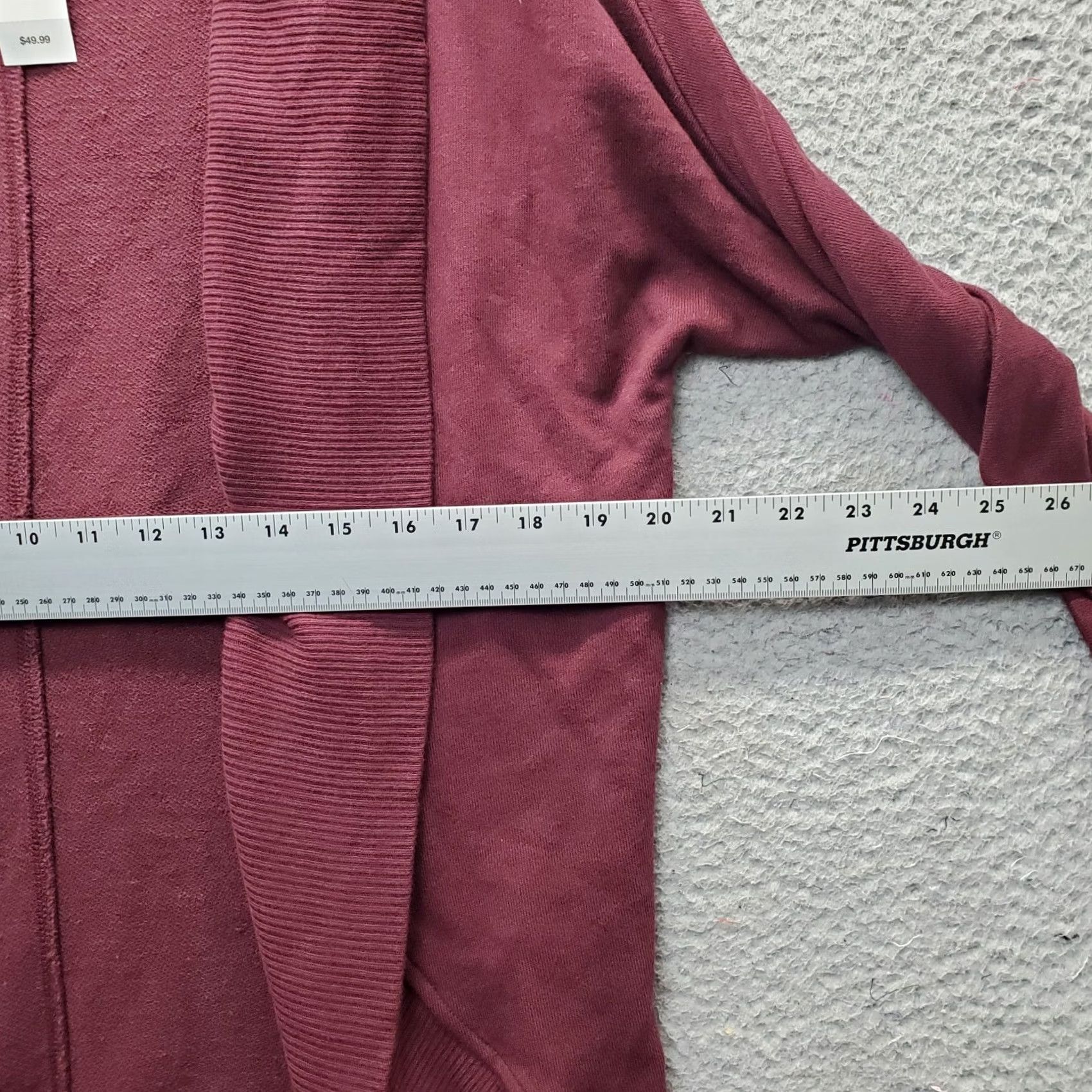 Gap Gap Womens XS Burgundy Knit Open Front Shawl Collar Cardigan Sweater Size XS / US 0-2 / IT 36-38 - 4 Thumbnail