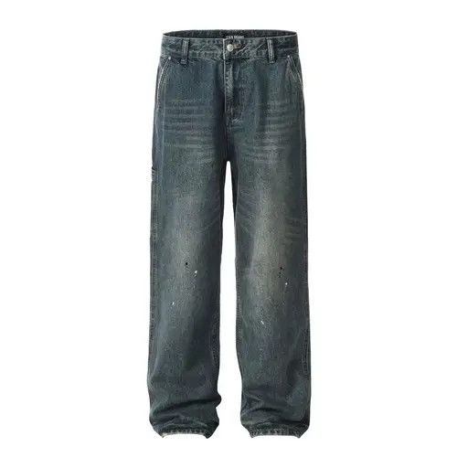 VIBE High street trend patchwork loose straight distressed jeans Size US 34 / EU 50 - 7 Thumbnail