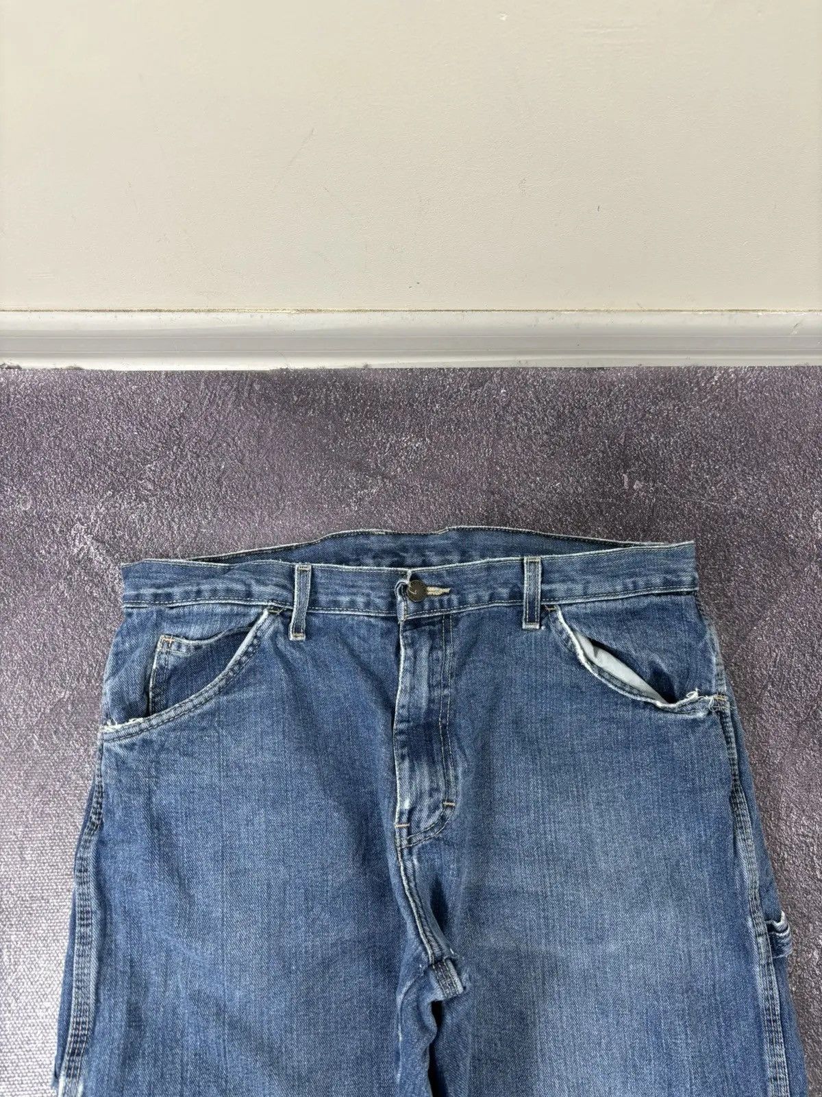 Dickies × Vintage Vintage Dickies Y2K American Faded Blue Work Baggy Jeans Size US 34 / EU 50 - 9 Thumbnail