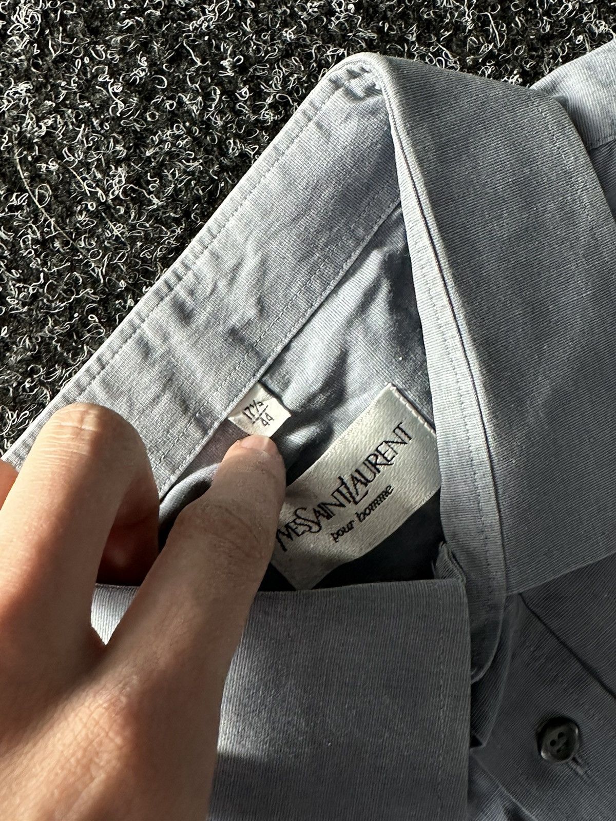 Yves Saint Laurent VNTG🚨Yves Saint Laurent gray COTTON shirt YSL rare OLD MONEY Size US L / EU 52-54 / 3 - 5 Thumbnail