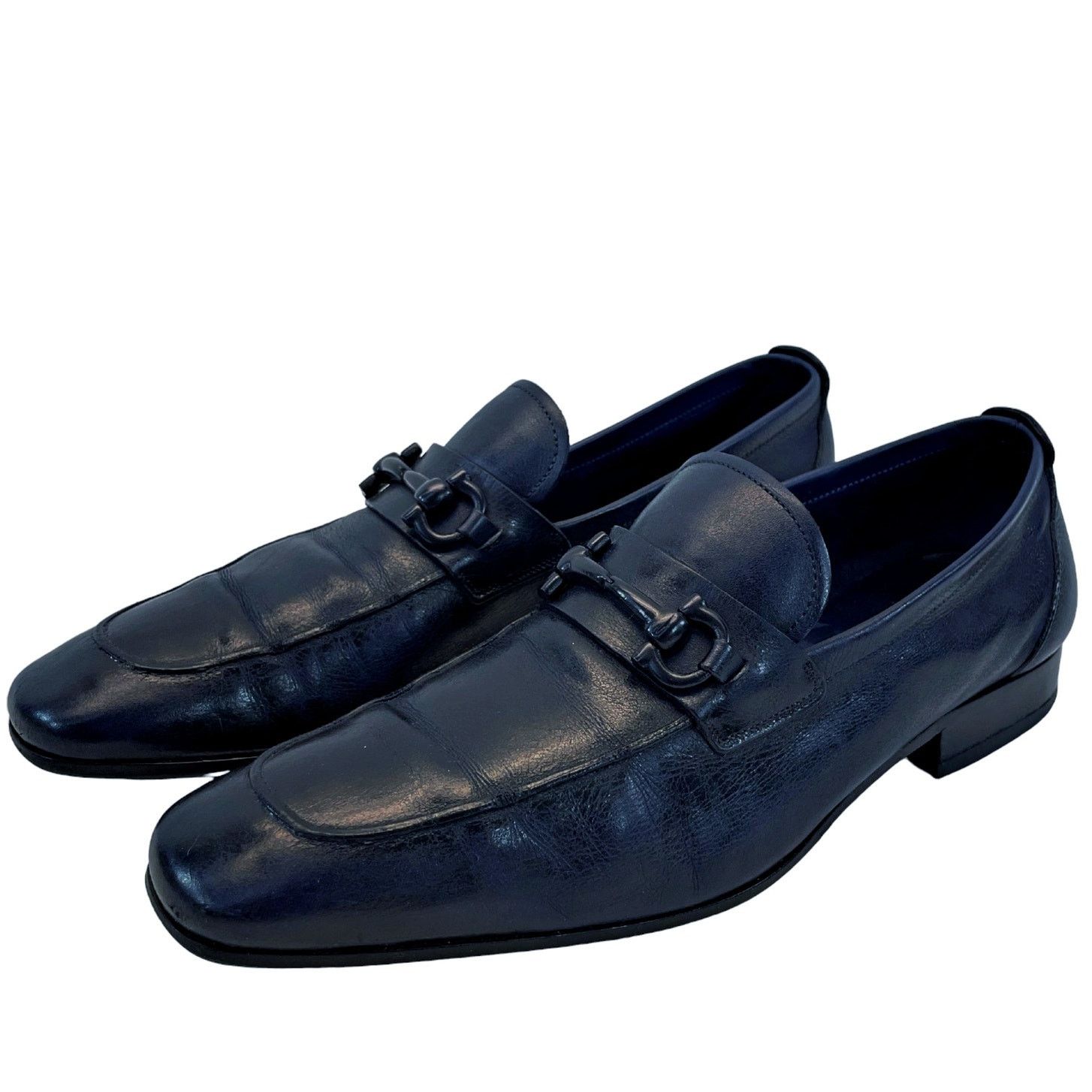 Salvatore Ferragamo 8D SALVATORE FERRAGAMO Black Lace Up Flats Casual Shoes Mens Sz  main image 2