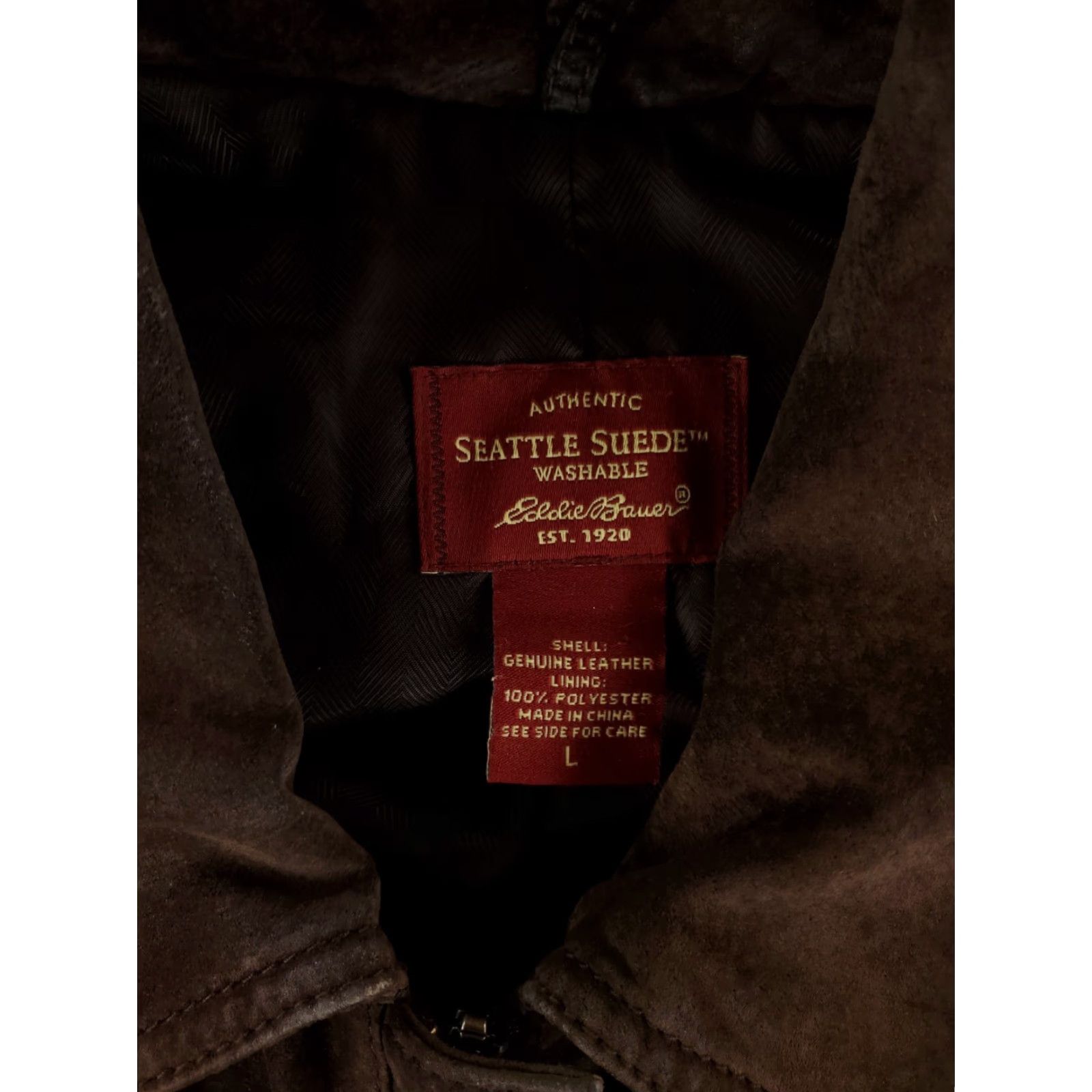 Eddie Bauer Eddie Bauer Seattle Suede Leather Jacket Brown Womens L Size L / US 10 / IT 46 - 3 Thumbnail