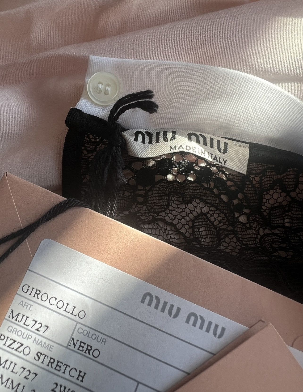 Miu Miu 🔥 Miu Miu logo long sleeeves tee lace cropped top Size M / US 6-8 / IT 42-44 - 8 Thumbnail