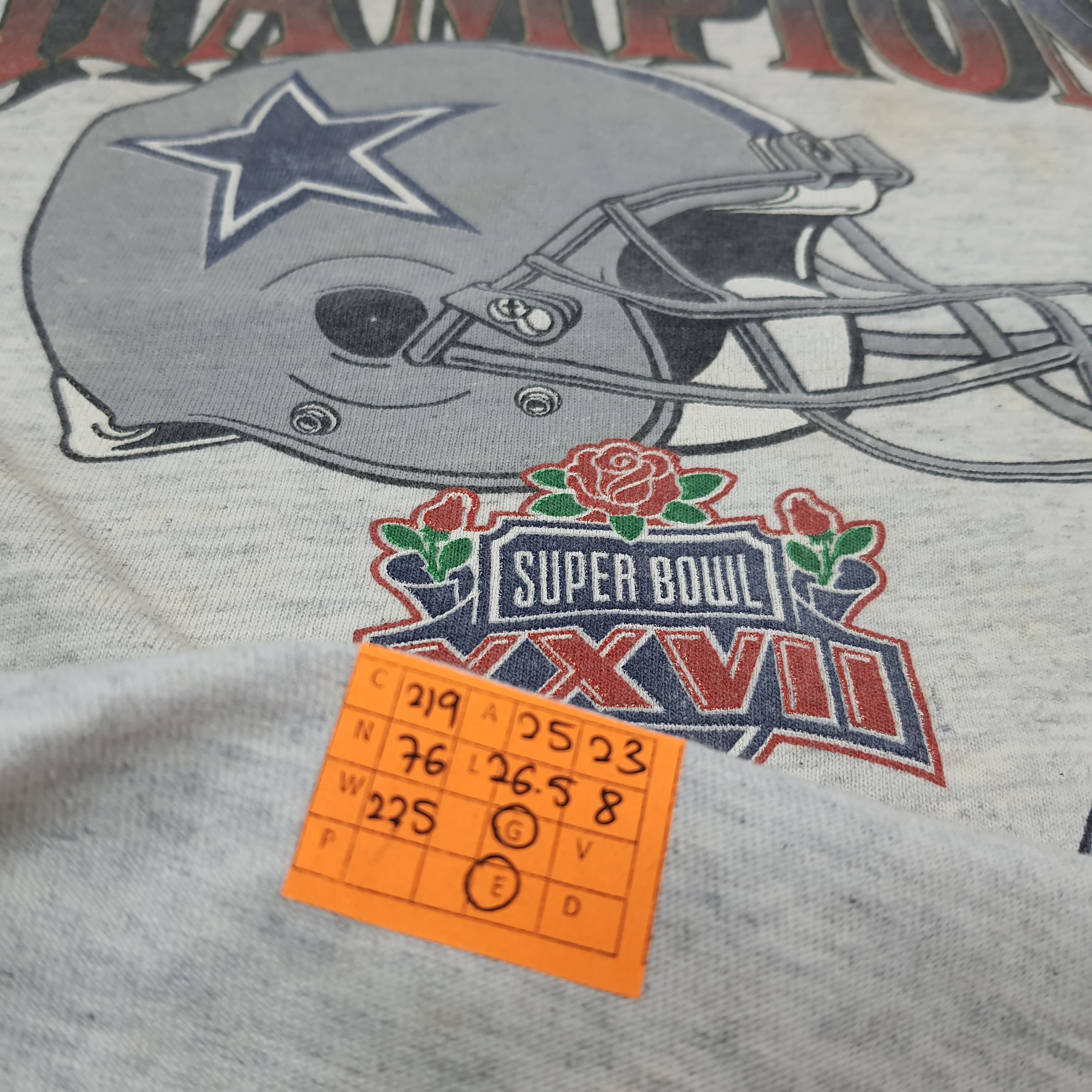 NFL × Vintage Vintage Super Bowl Dallas Cowboys NFL Tshirt C219N76 Size US XXL / EU 58 / 5 - 9 Thumbnail
