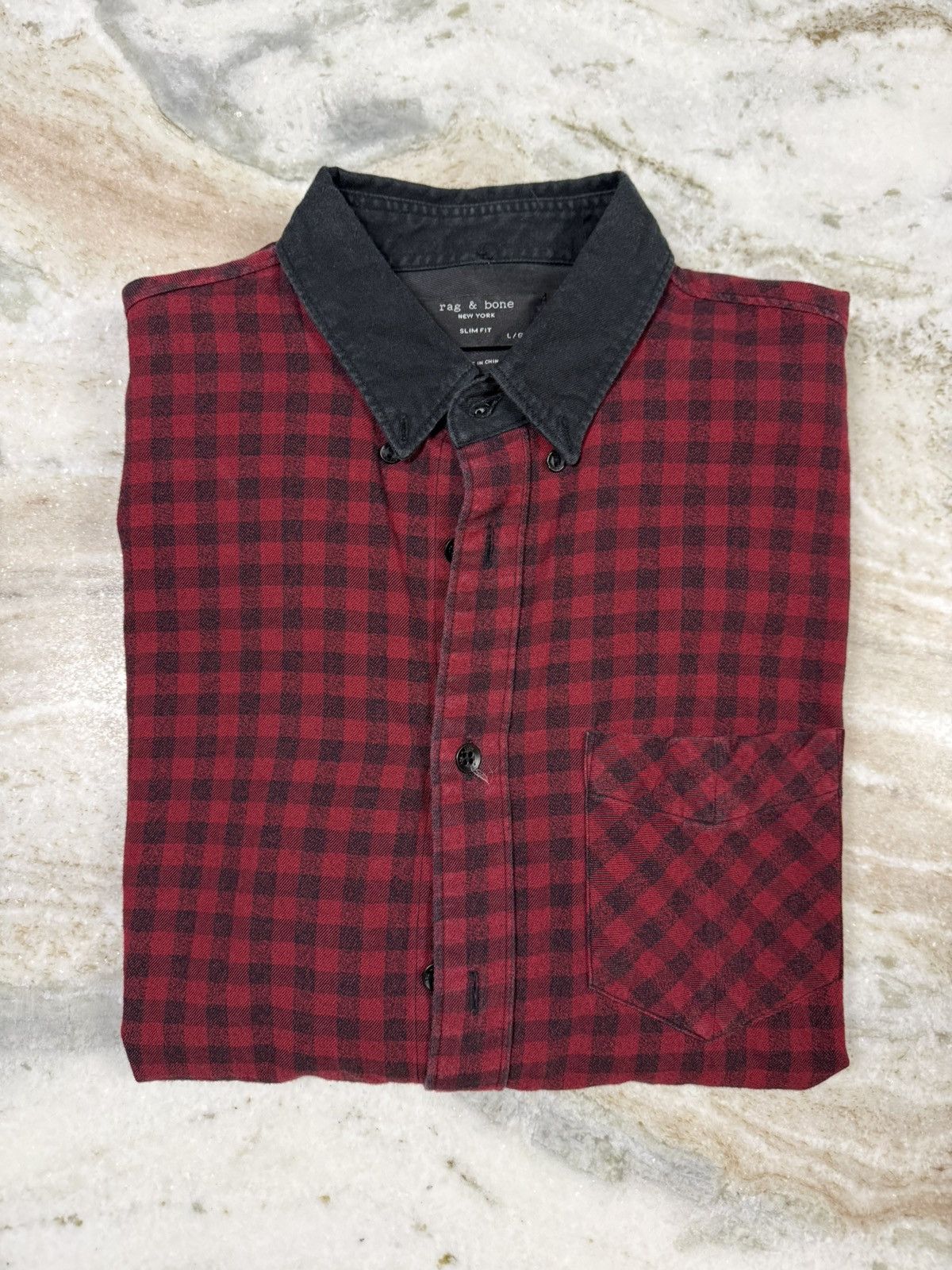 Rag & Bone Rag and Bone Slim Fit Flannel Size US L / EU 52-54 / 3 - 2 Thumbnail
