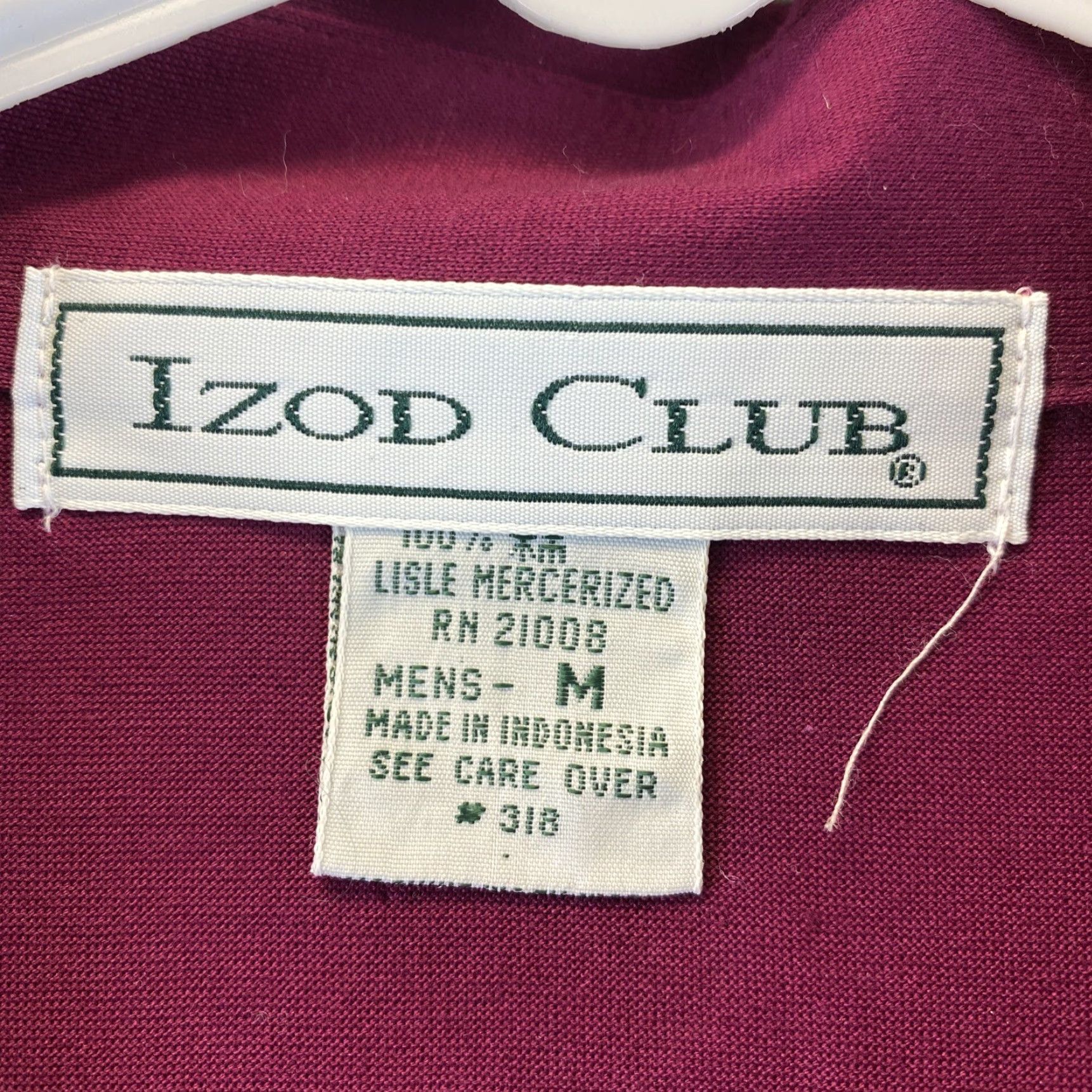 Izod VINTAGE IZOD Polo Shirt Men Short Sleeve Burgundy Medium Men's NWT 81-69 Size US M / EU 48-50 / 2 - 7 Thumbnail