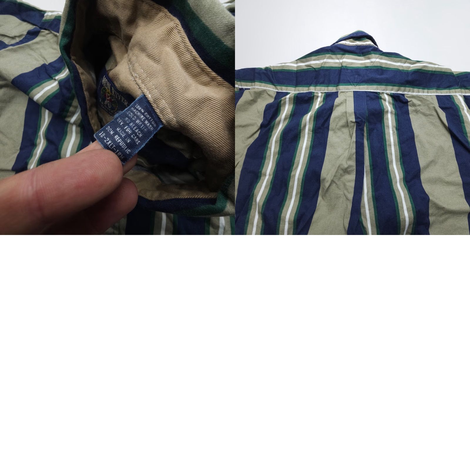 Vintage VINTAGE Salmon River Traders Shirt Mens 2XLT Striped Twill Work Western Size US XXL / EU 58 / 5 - 8 Thumbnail