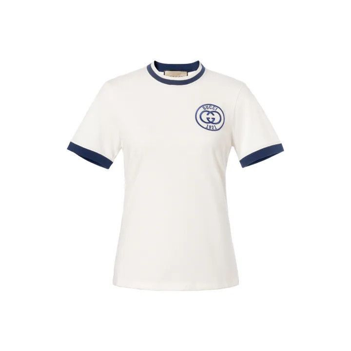 Gucci Gucci Embroidered Logo T-Shirt for Women-2507 Size XS / US 0-2 / IT 36-38 - 2 Thumbnail