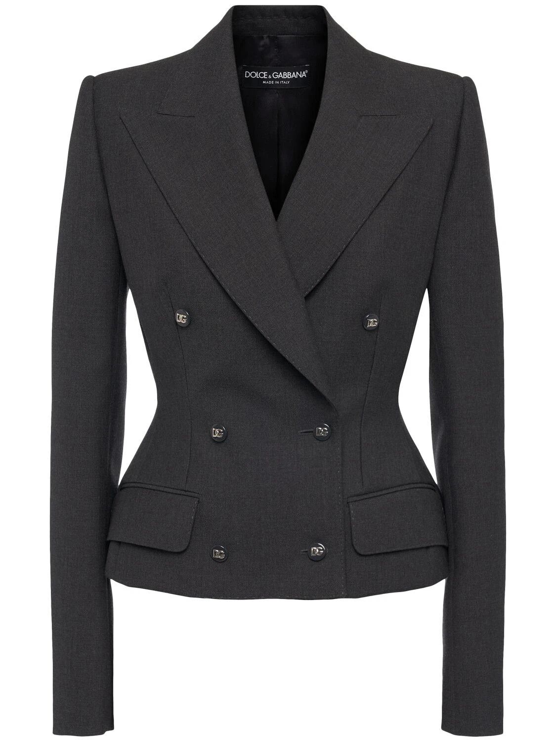 Dolce & Gabbana DOLCE&GABBANA Gray Wool Blazer Jacket New & Authentic Size M / US 6-8 / IT 42-44 - 1 Thumbnail