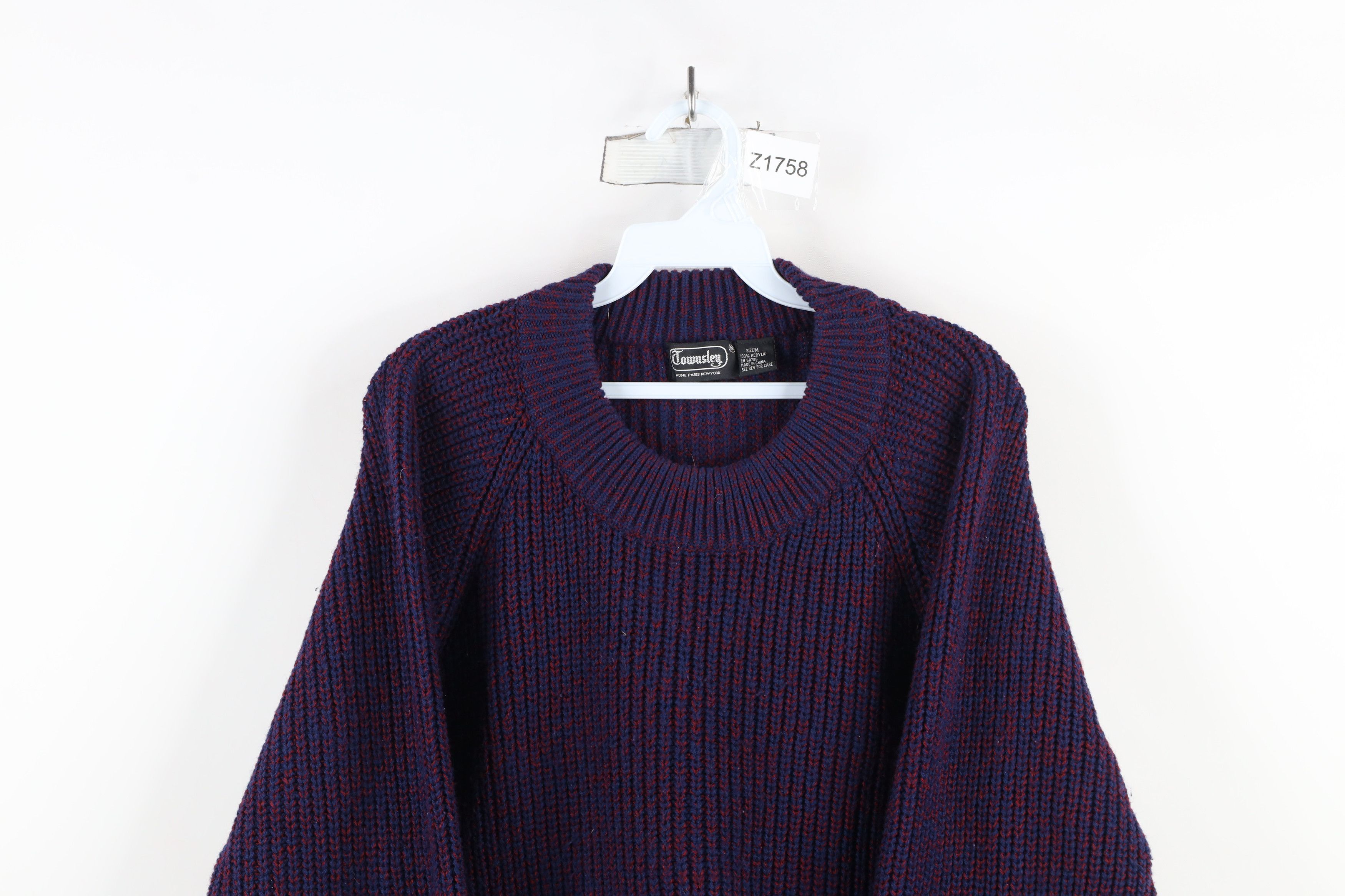 Vintage Vintage 70s Streetwear Chunky Ribbed Knit Crewneck Sweater Size US M / EU 48-50 / 2 - 2 Thumbnail