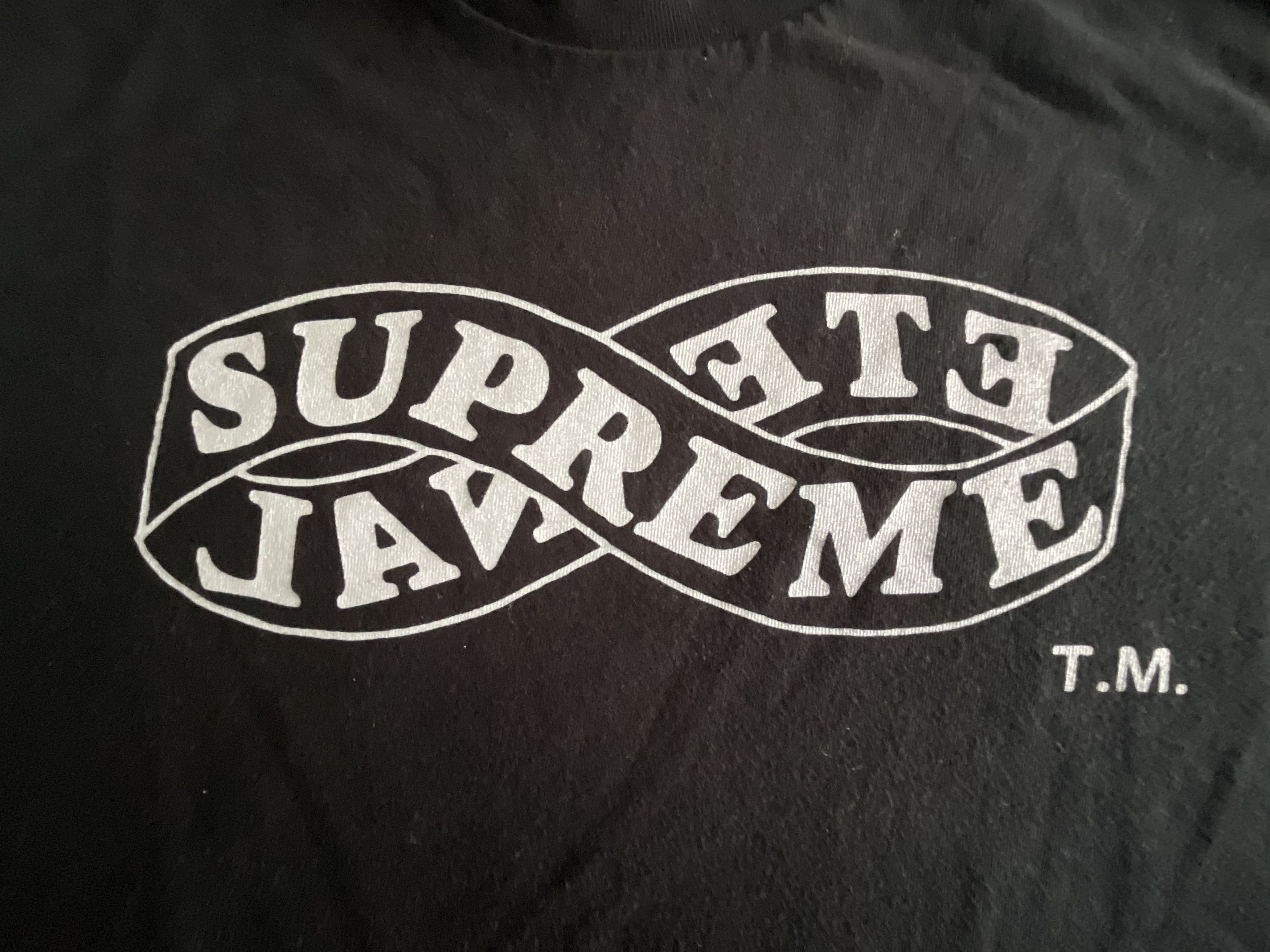 Supreme Supreme Black Eternal Logo Short Sleeve Tee Shirt Size US M / EU 48-50 / 2 - 2 Thumbnail