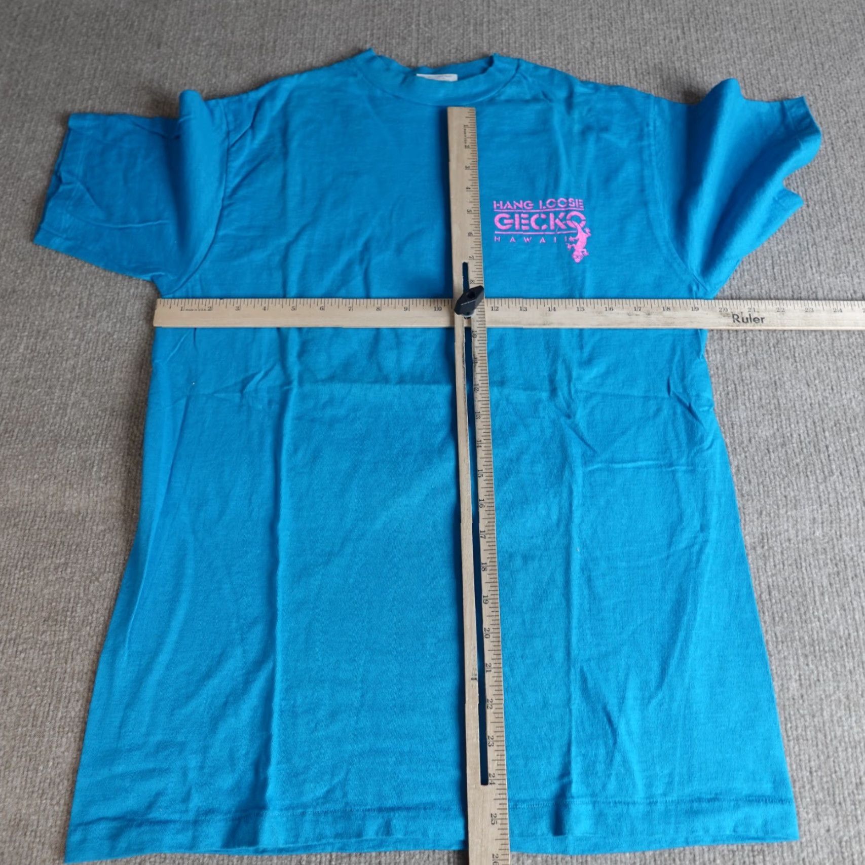 Hanes VINTAGE Hang Loose Hawaii Shirt Medium Blue Double Sided Gecko Crew Neck Short Sleeve Hanes T-Shirt Mens M Blue 1990s Size US M / EU 48-50 / 2 - 4 Thumbnail