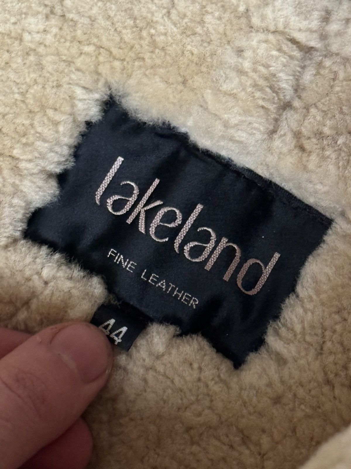 Japanese Brand Lakeland black leather shearling wool aviator jacket Size US L / EU 52-54 / 3 - 19 Thumbnail