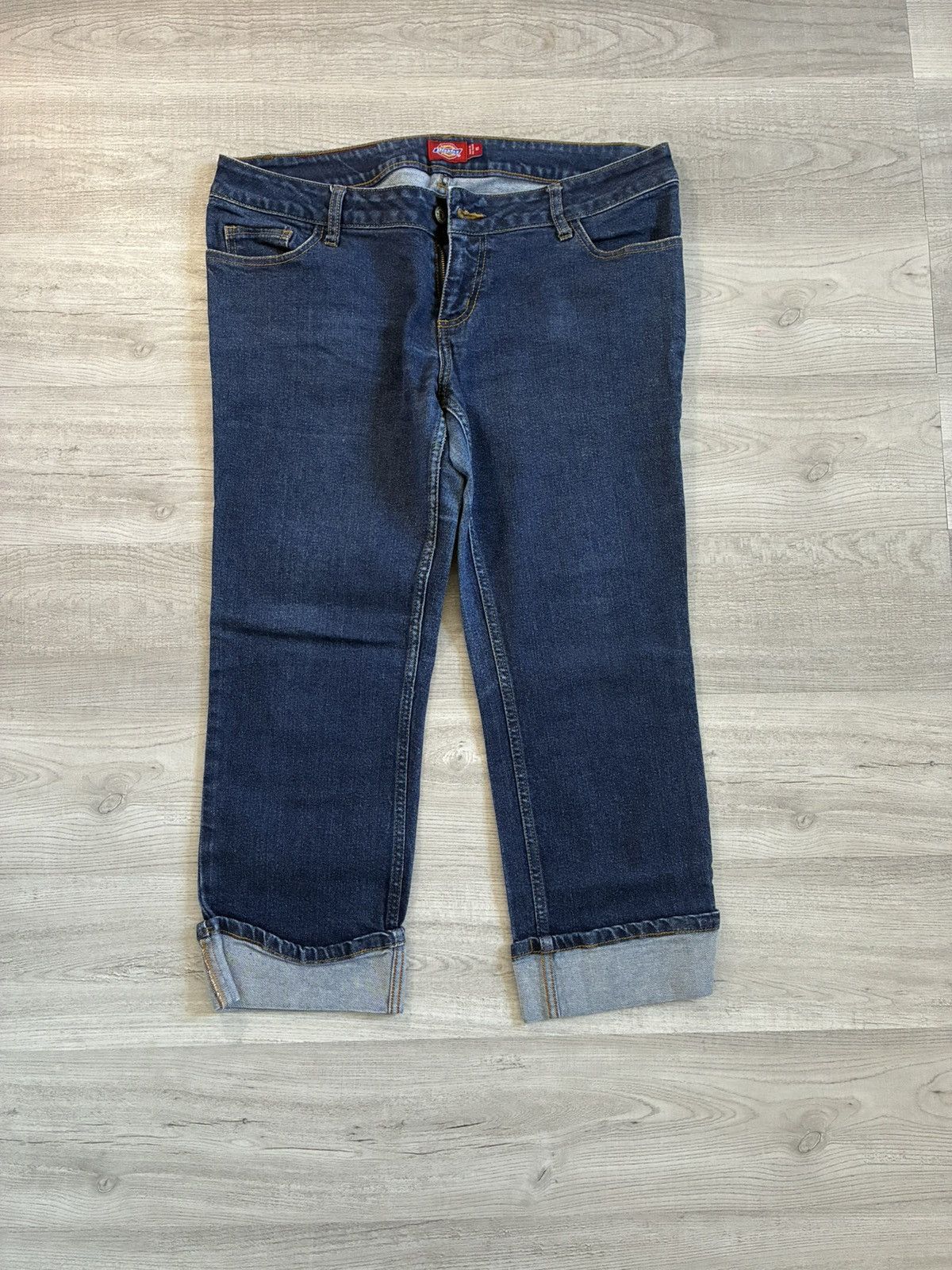 Dickies Vintage Dickies Women’s Capri Jeans Dark Wash Cuffed Size 34" / US 12 / IT 48 - 3 Thumbnail