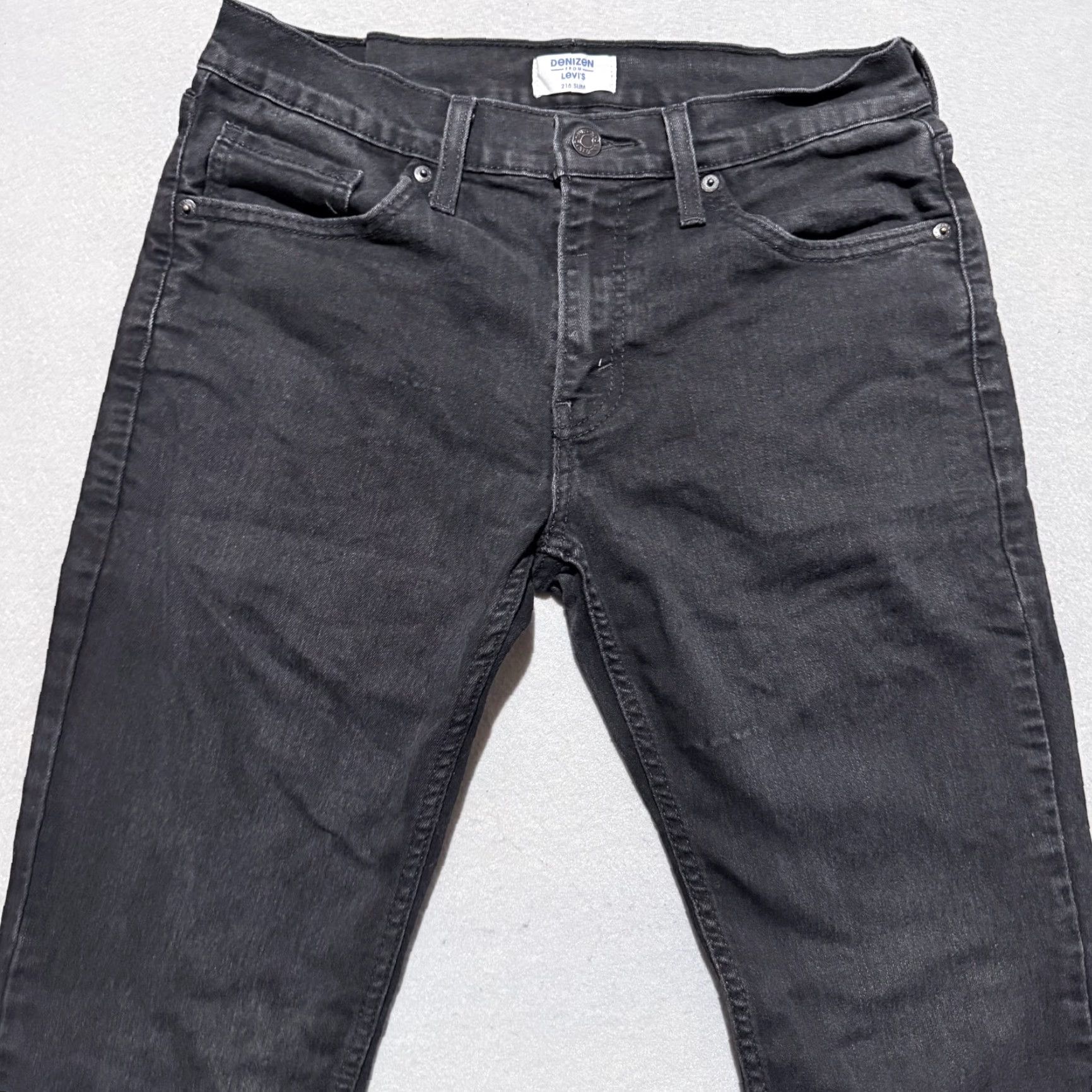 Levi's Denizen By Levi's Jeans Men Slim 30x30 Black Denimus 5-Pocket Low Rise Straight Size US 30 / EU 46 - 3 Thumbnail